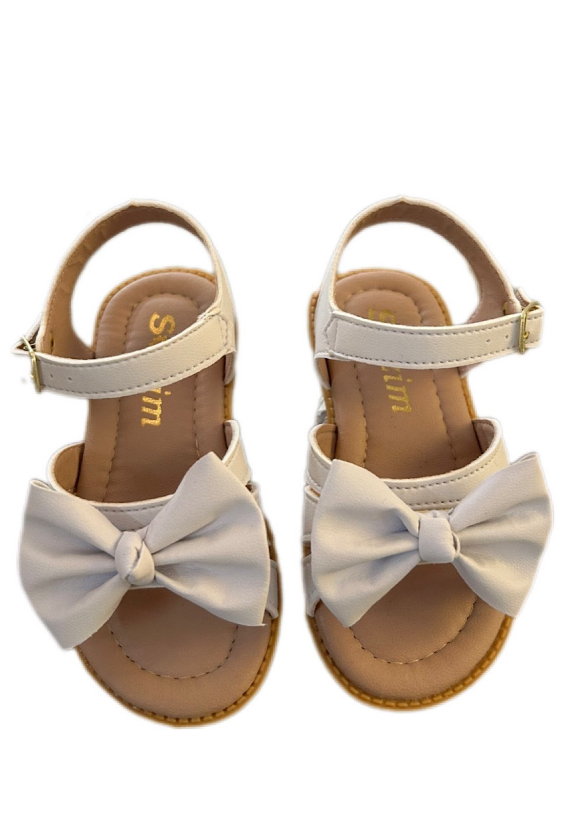 Vista 3 Infantil - Sandália menina infanil Solzim aranha Laço Branca SOLZIM CALÇADOS branco SOLZIM CALÇADOS branco