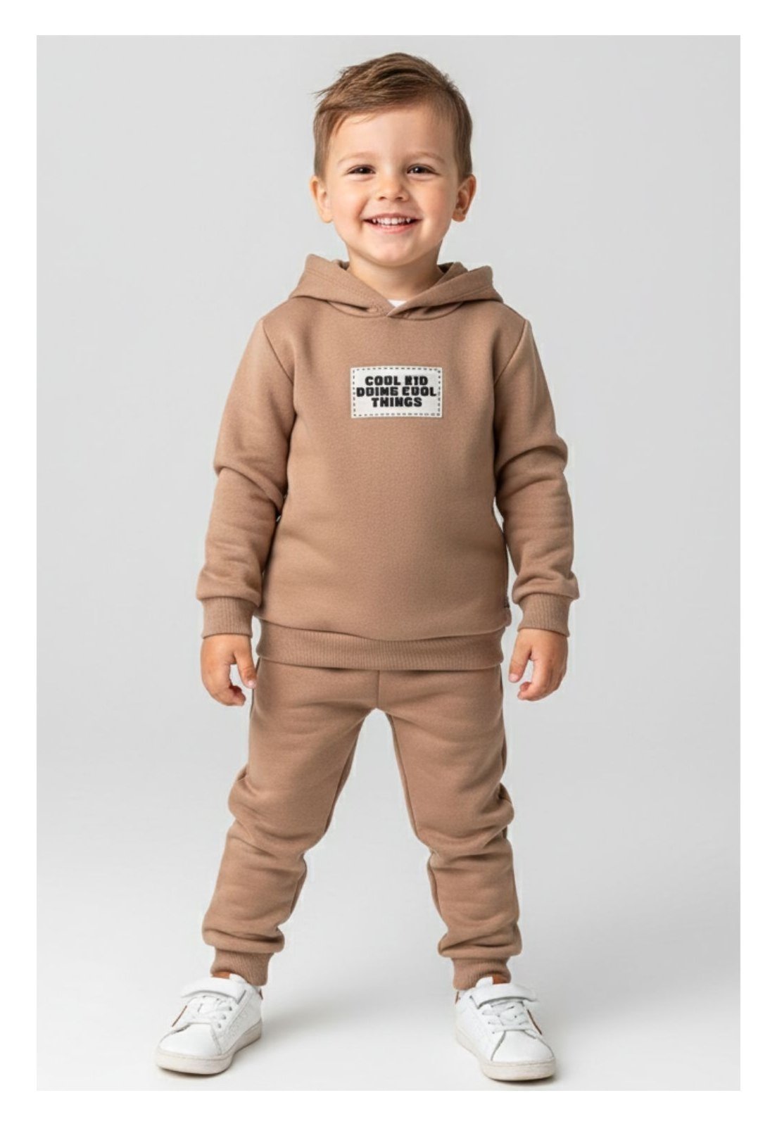 Infantil - Conjunto Bem Vestir Masculino Moletom Marrom