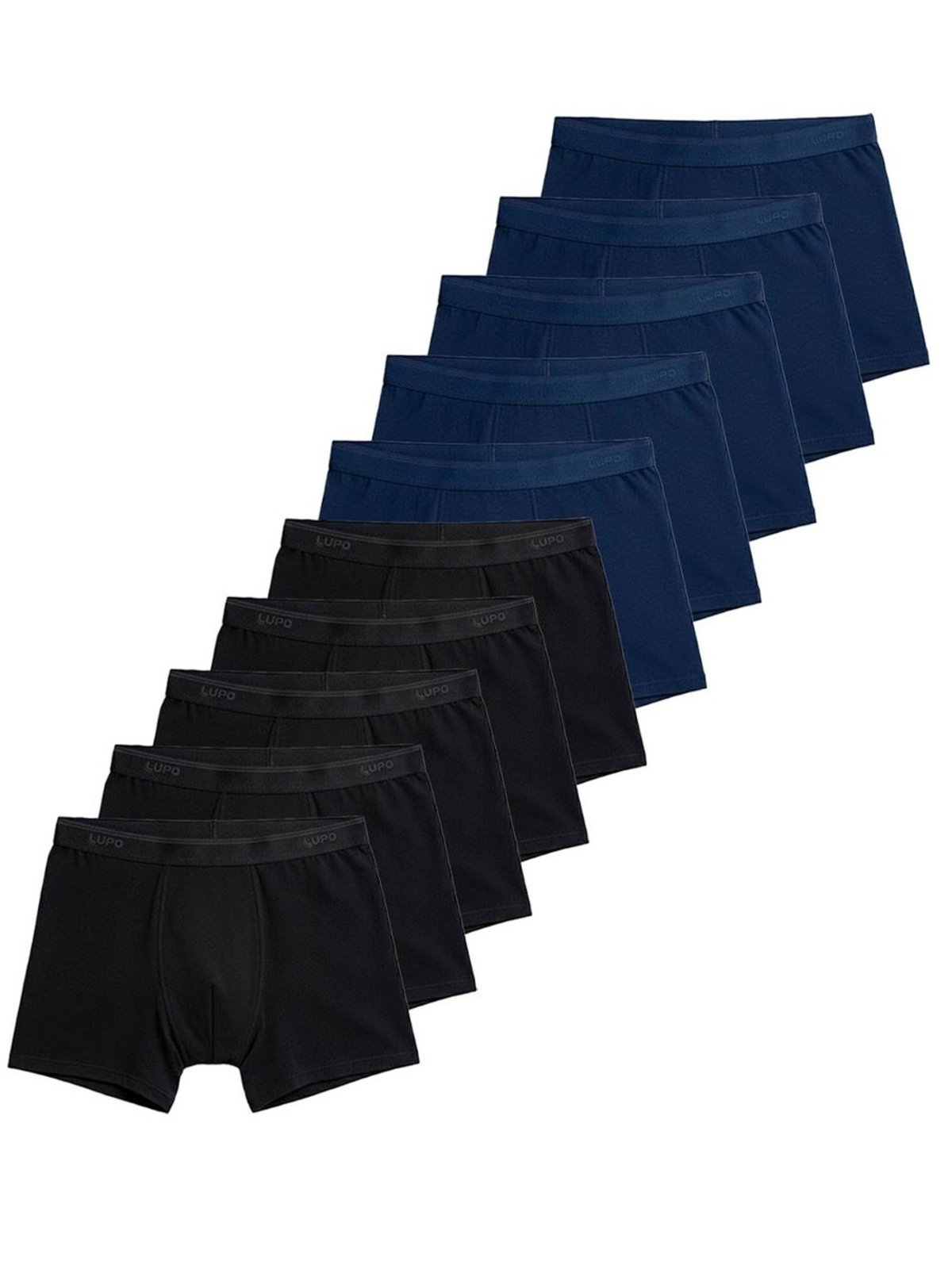 Kit com 10 Cuecas Boxer Lupo 615-003