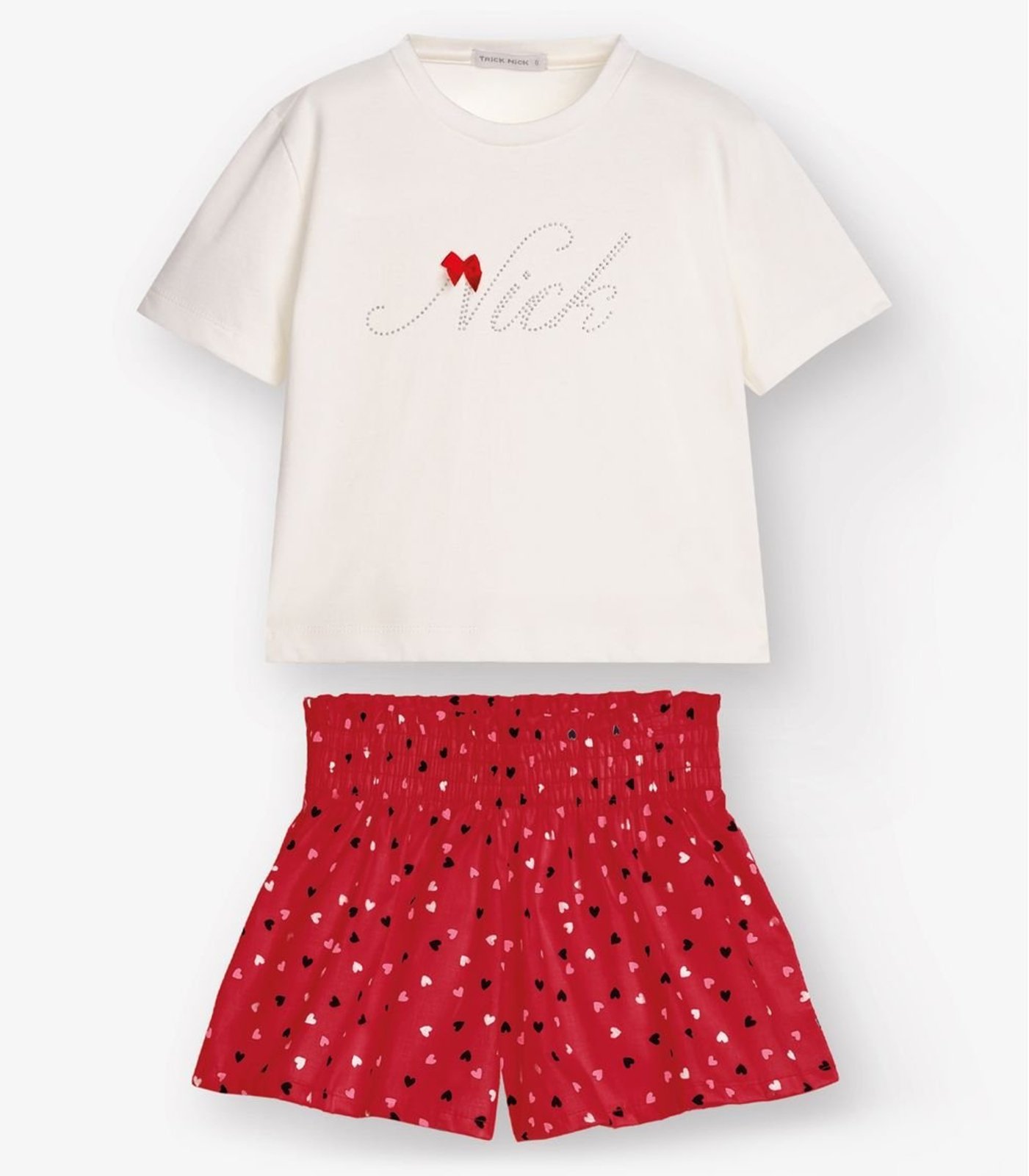 Infantil - Conjunto Blusa com Shorts Menina Trick Nick Vermelho