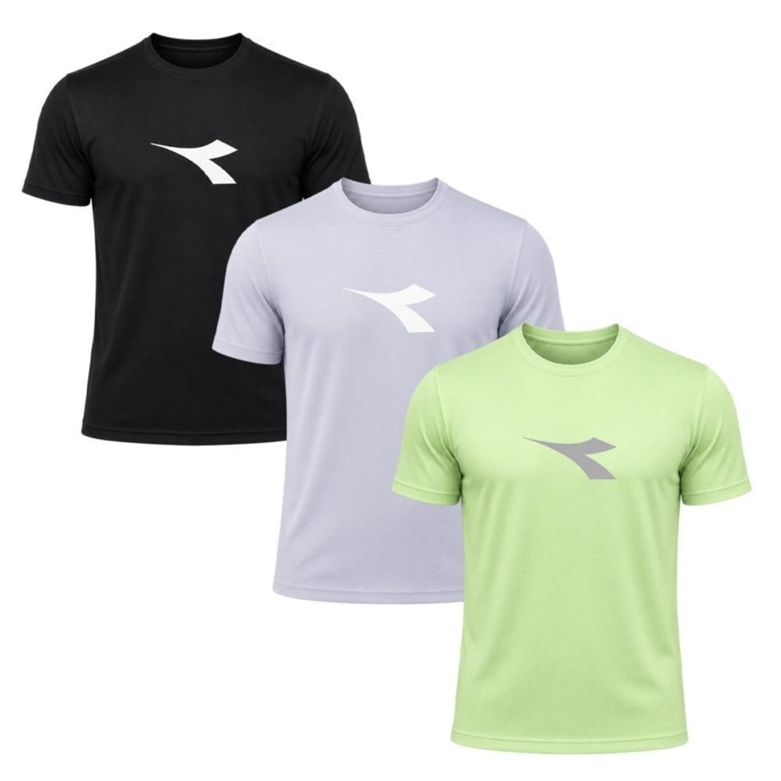 Kit 3 Camisetas Diadora Big Logo Masculino - Cinza - Diadora