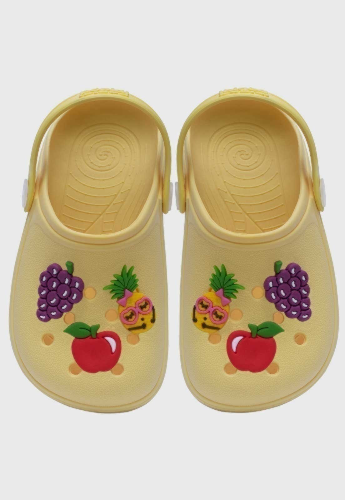 Vista 3 Infantil - Babuche Popidi Menina Frutinhas lilás Pópidí lilás