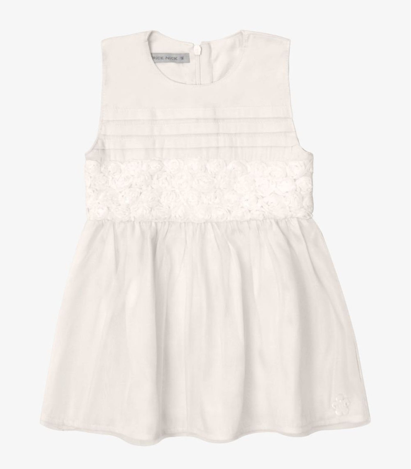 Infantil - Vestido Verão Menina Com Plaquinha Trick Nick Bege