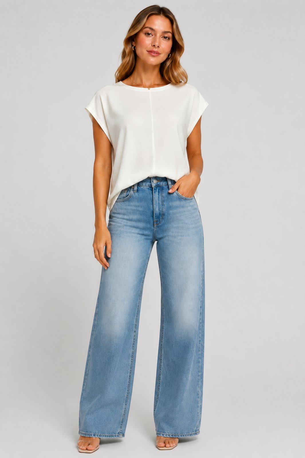 Blusa Tricôt D Bell Outlet Fashion Muscle Tee Off White