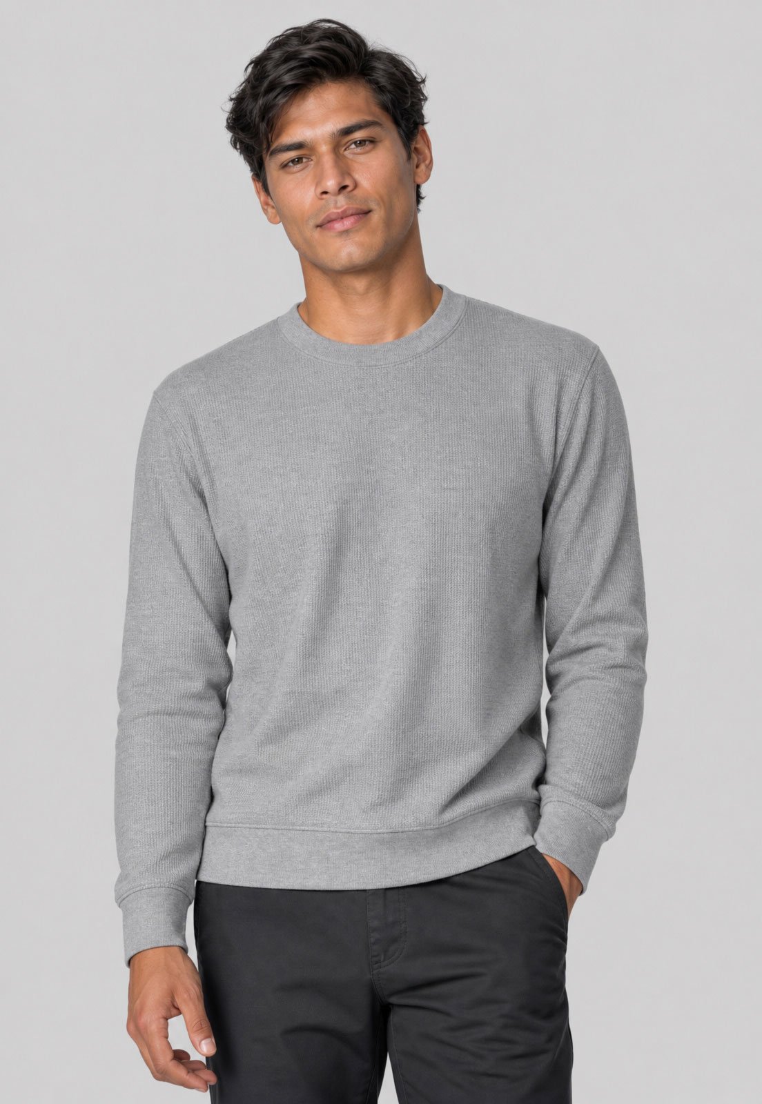 Suéter Masculino GAP Gola Redonda Cinza