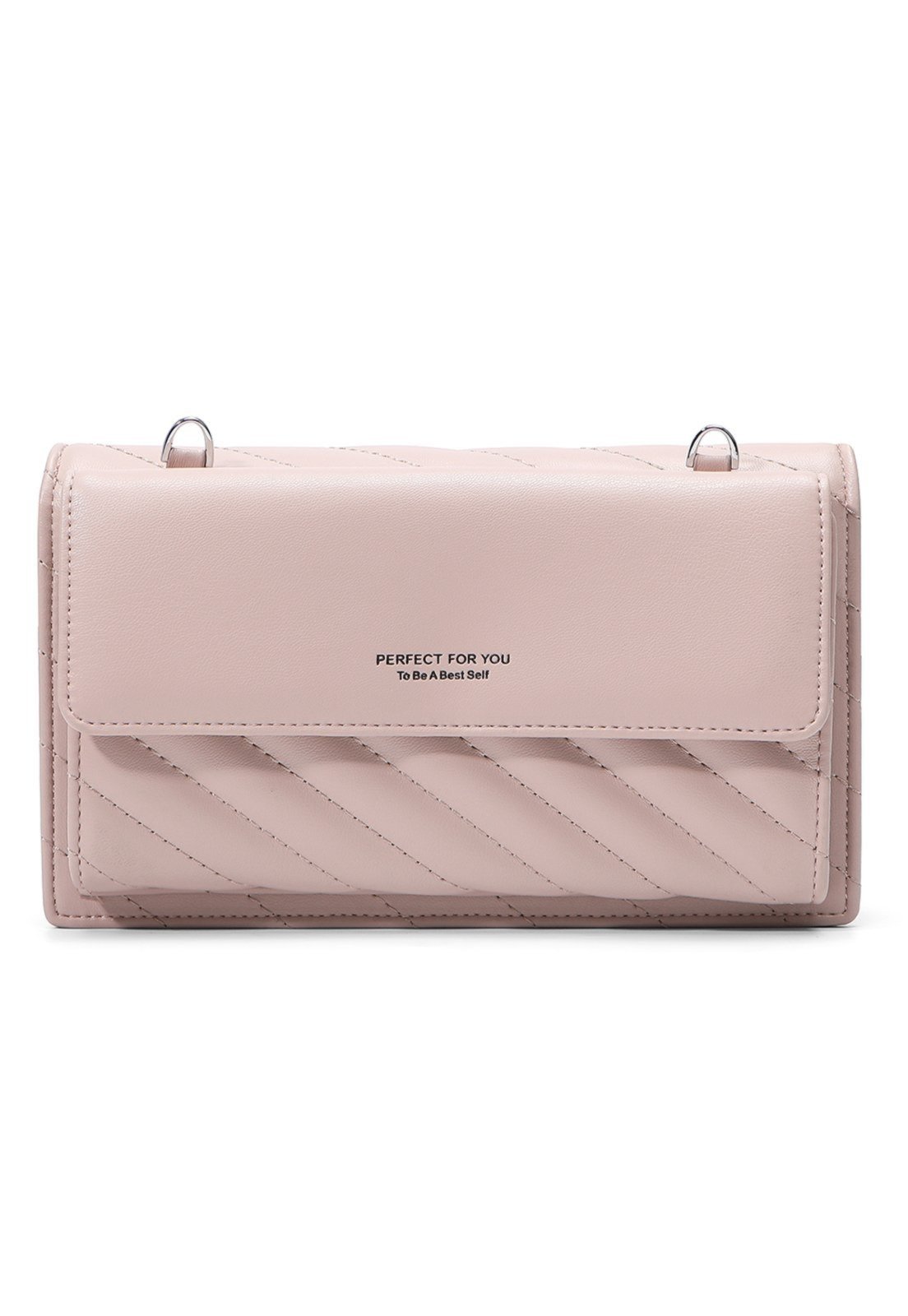 Vista 3 Bolsa Feminina Média Transversal Clutch Porta Celular Perfect For You rosa