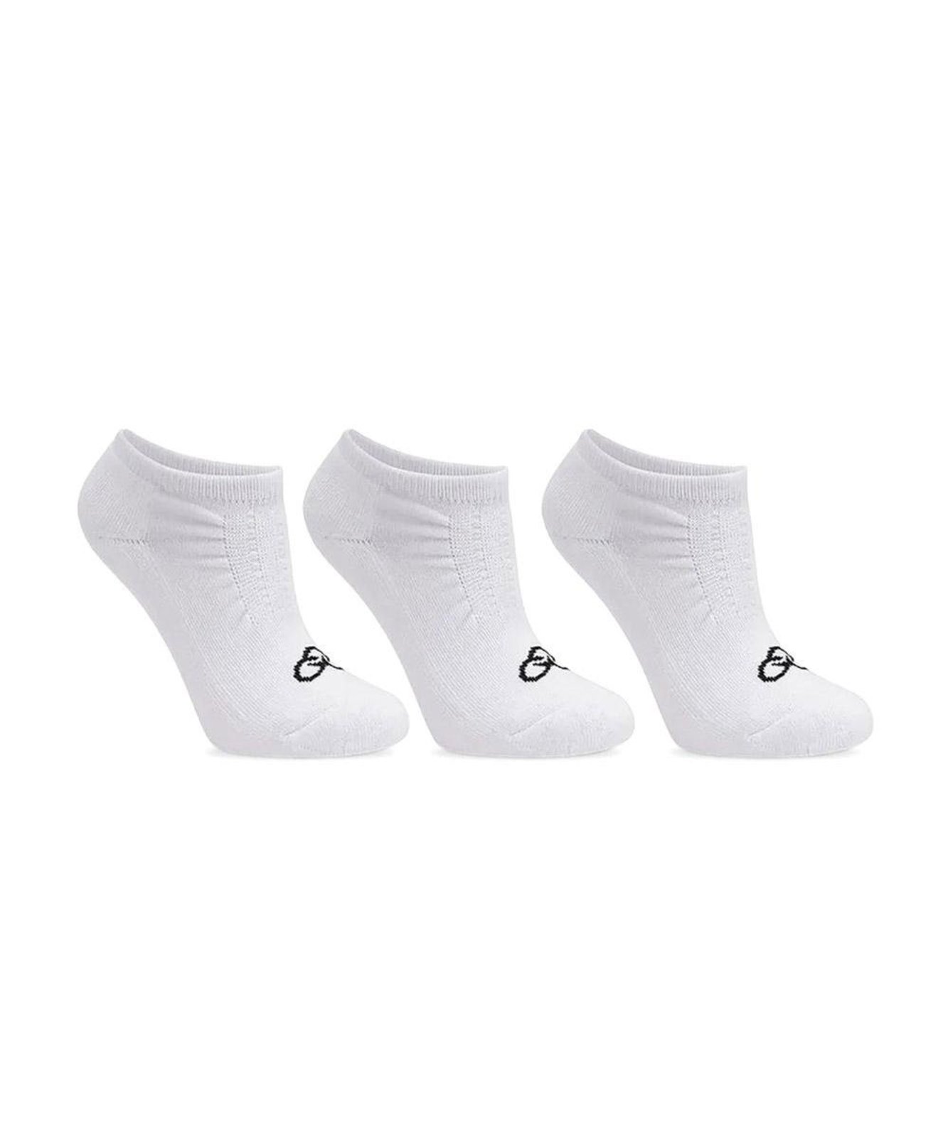 Meia Cano Invisível Olympikus 3 Pares Branco Incolor