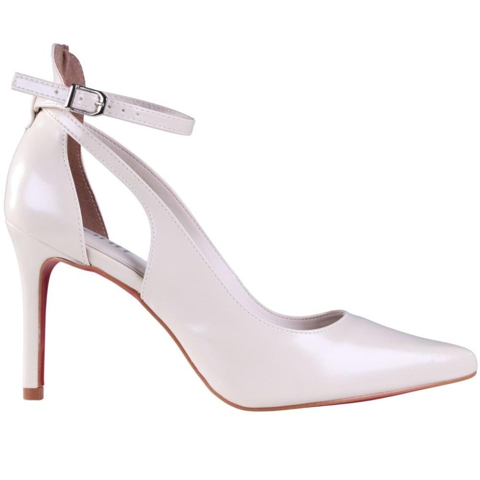 Scarpin Feminino Solado Vermelho Zariff 5262.10971 Off White Incolor
