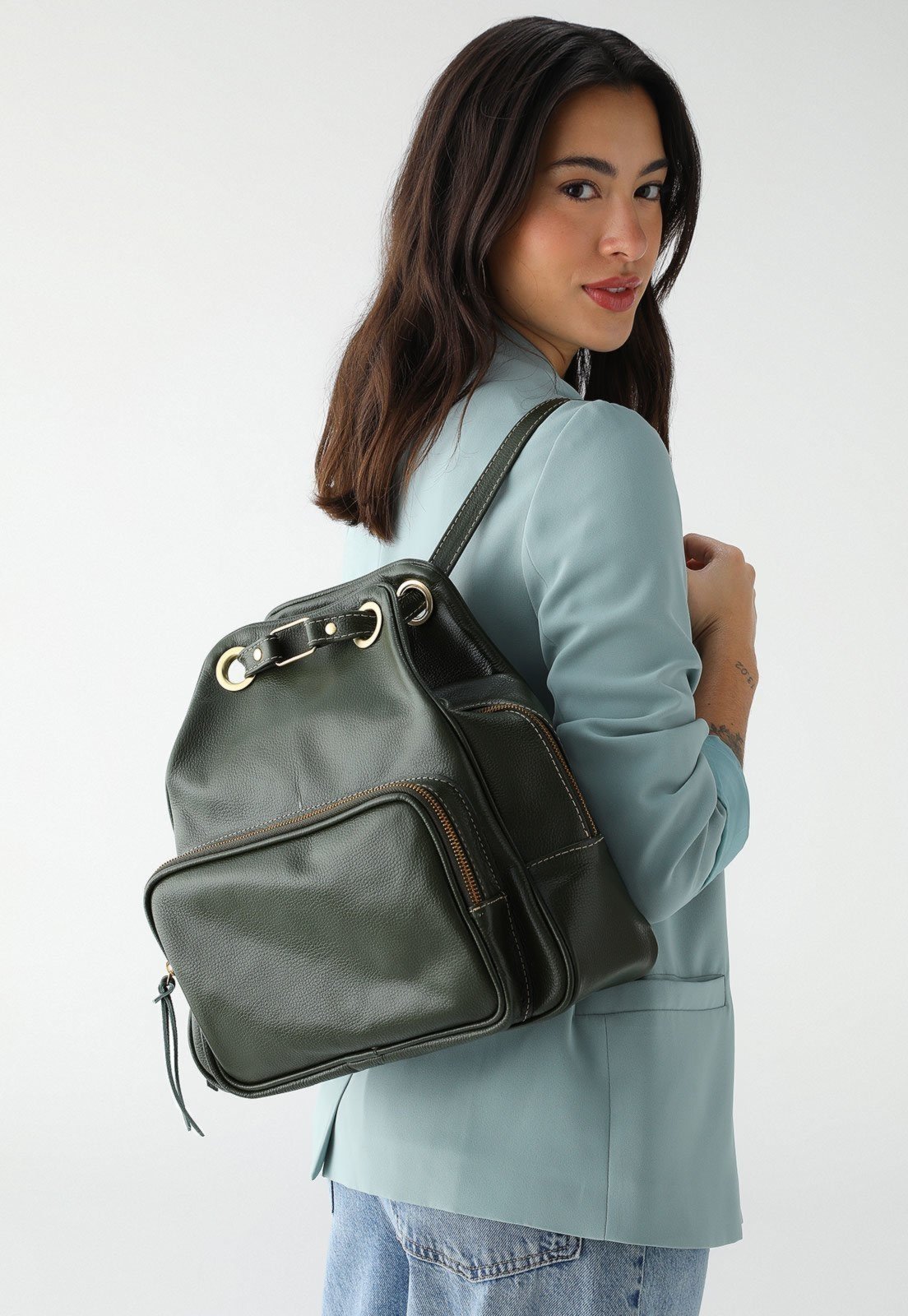 Mochila SN Couros Toronto Verde