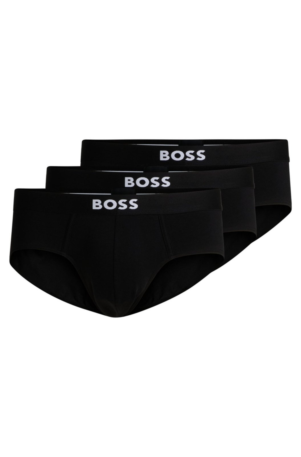 Pack De Três Cuecas De Algodão Elástico Com Logo