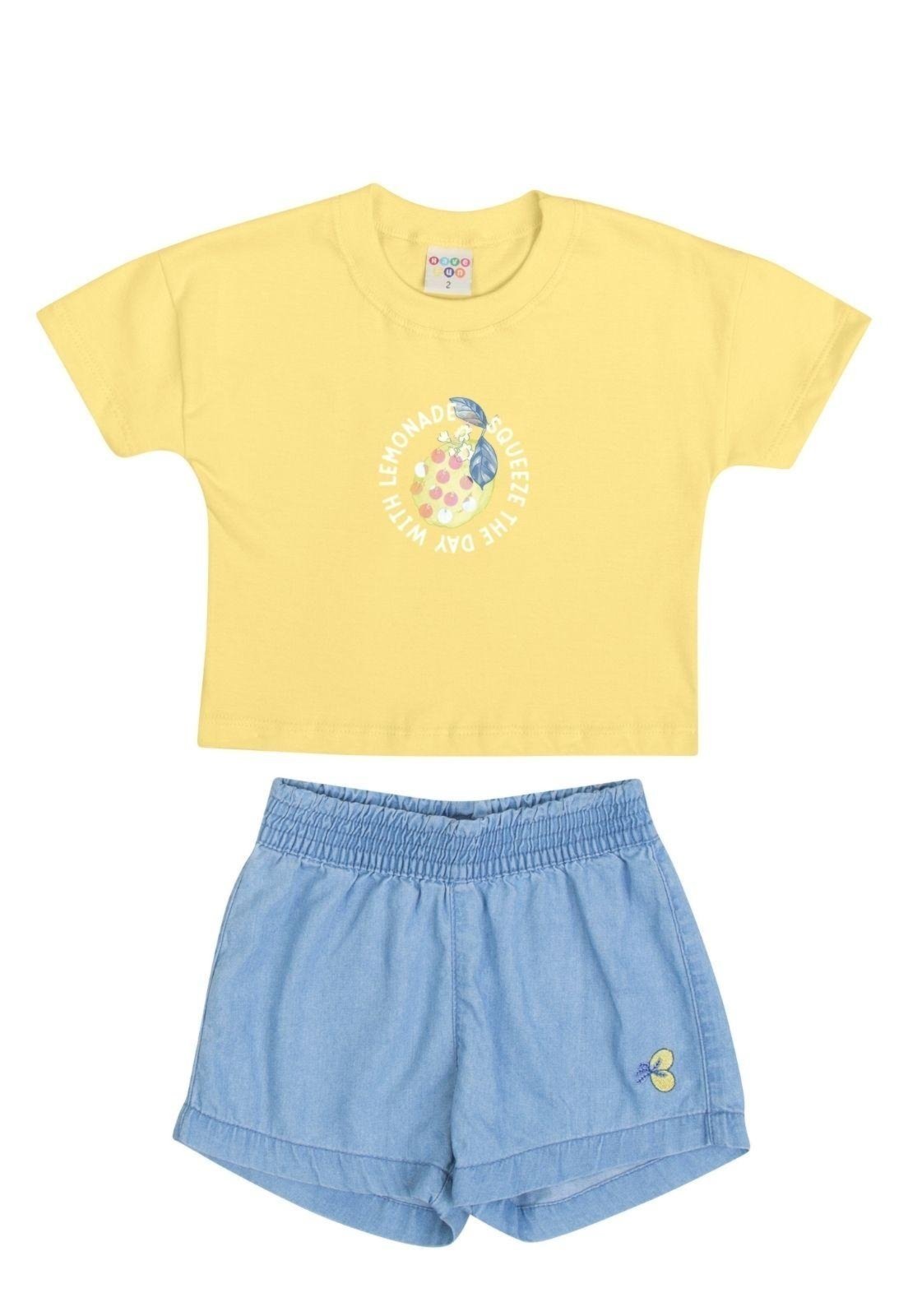 Vista 3 Infantil - Conjunto Menina Shorts Estampado Have Fun 1 unico Have Fun unico