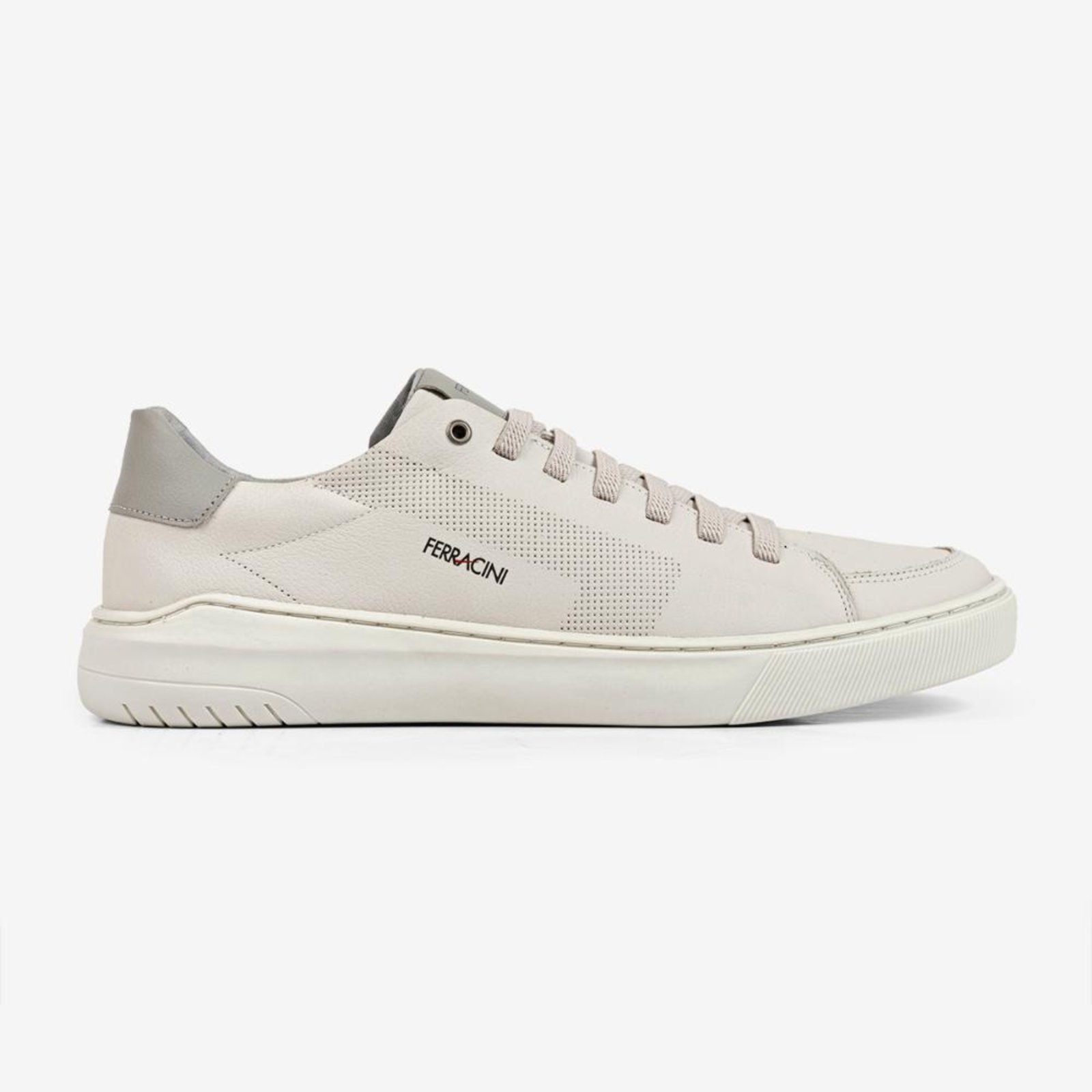 Sapatênis Casual Masculino Ferracini de Couro Glow 2327C Branco Urbano