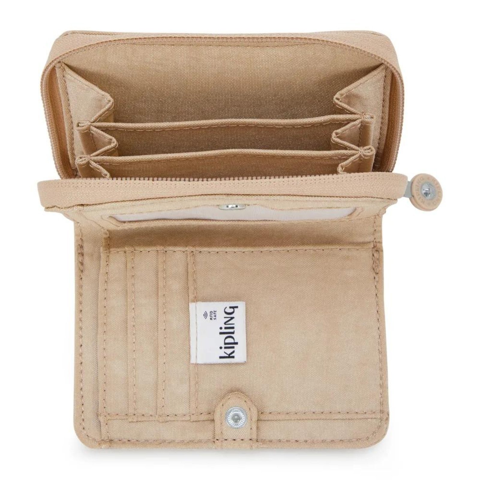 Vista 3 Carteira Kipling Money Love Sparkled Beige Kipling bege beige