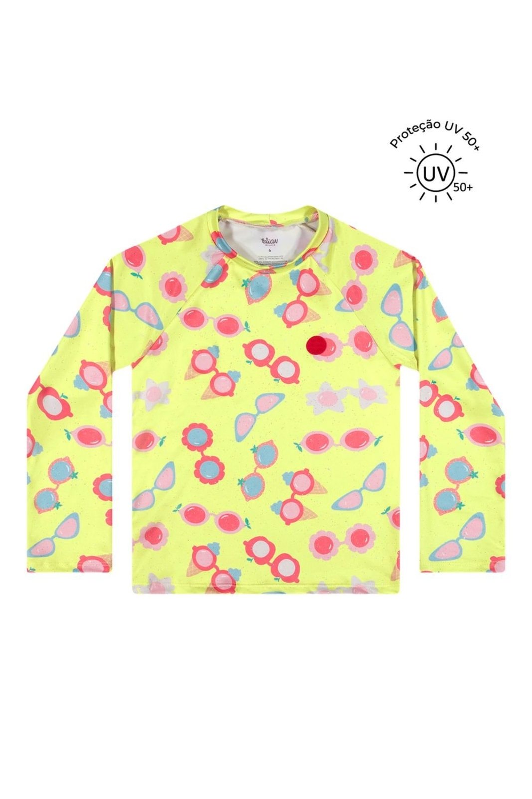 Vista 2 Blusa de Proteção Solar Menina Elian rosa Elian rosa