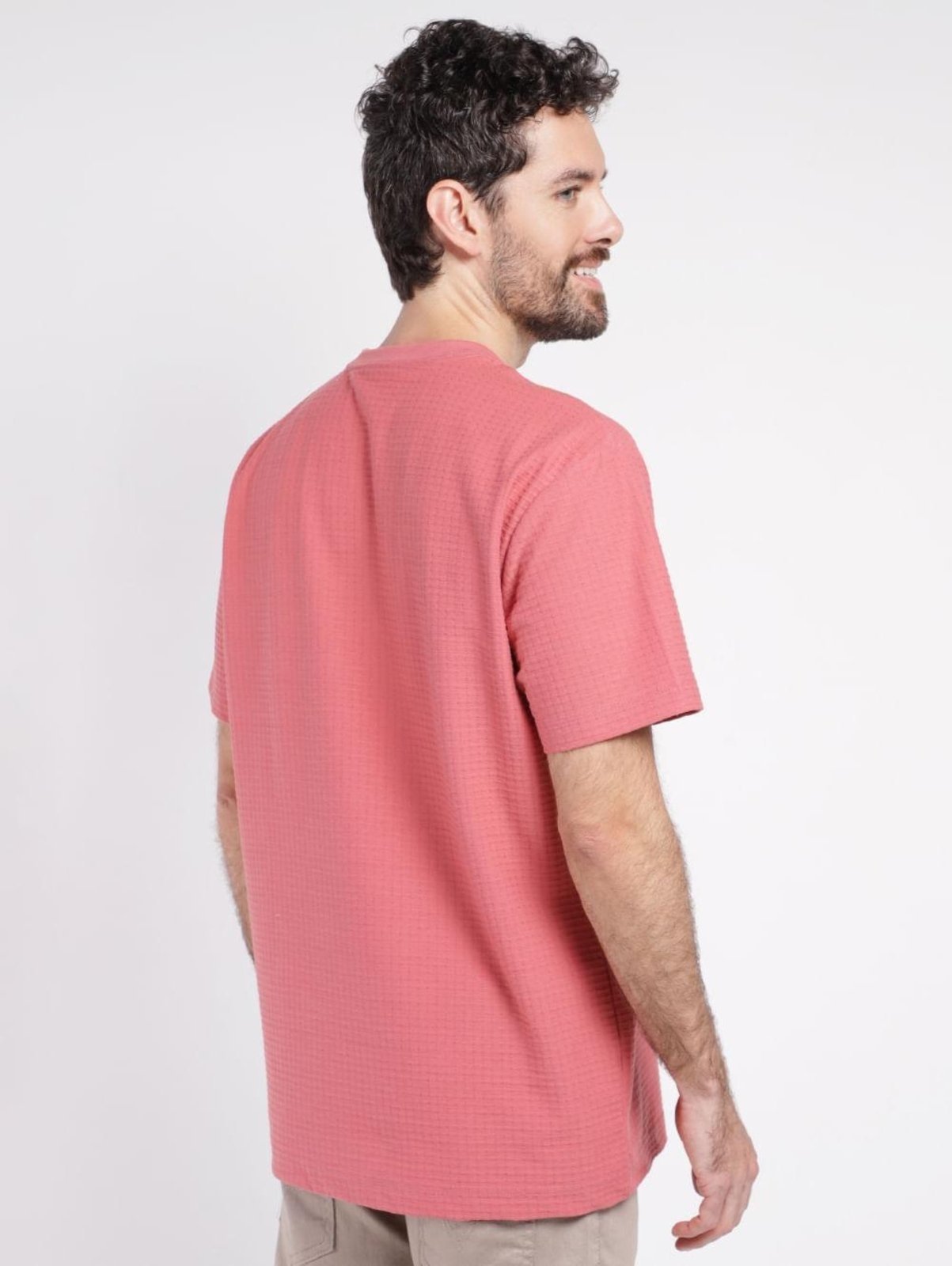 Vista 3 Camiseta Manga Curta Elétron Masculina TELHA laranja Elétron laranja