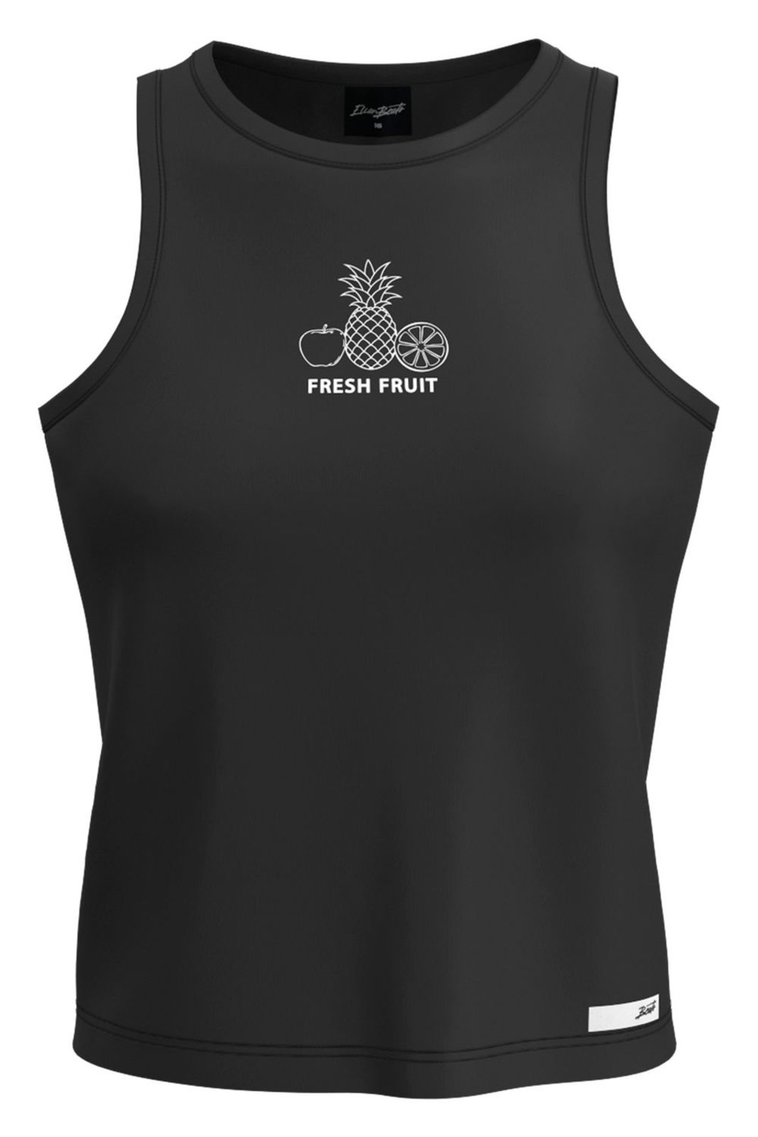 Infantil - Regata Juvenil Suedine Bordado Frutas Beats Preto