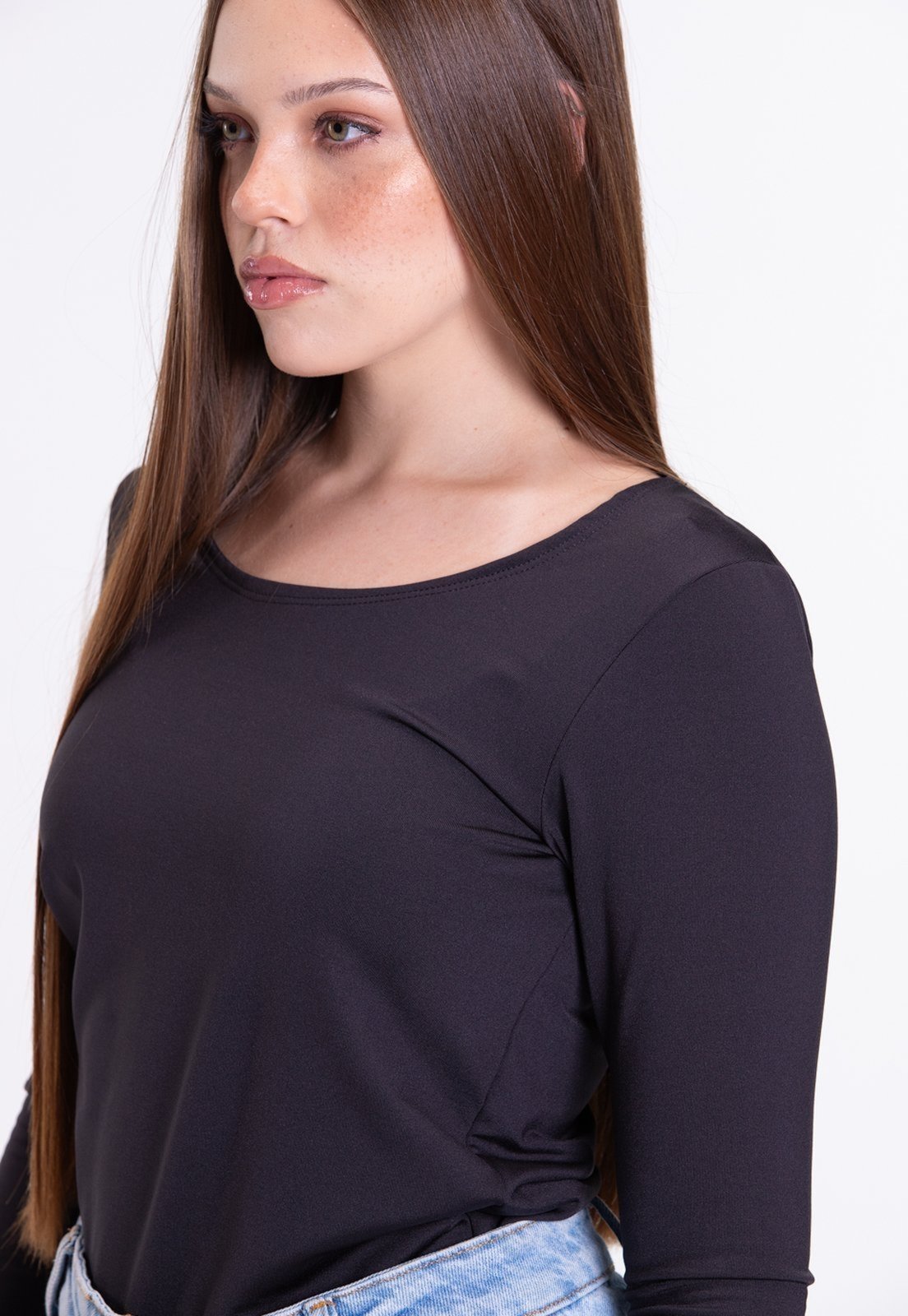 Vista 3 Infantil - Camiseta Adulto Térmico Feminino UV50+ VIDA COSTEIRA preto VIDA COSTEIRA preto