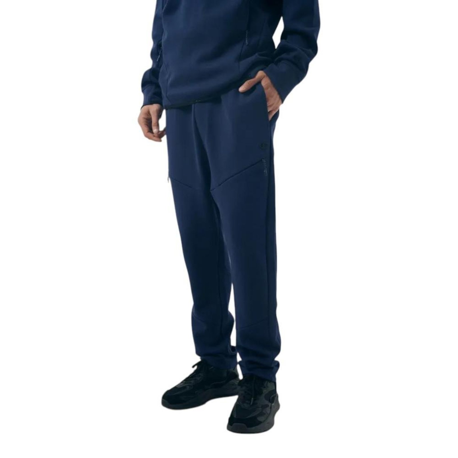Calça Champion Tech Pants Diagonal Zip Marinho