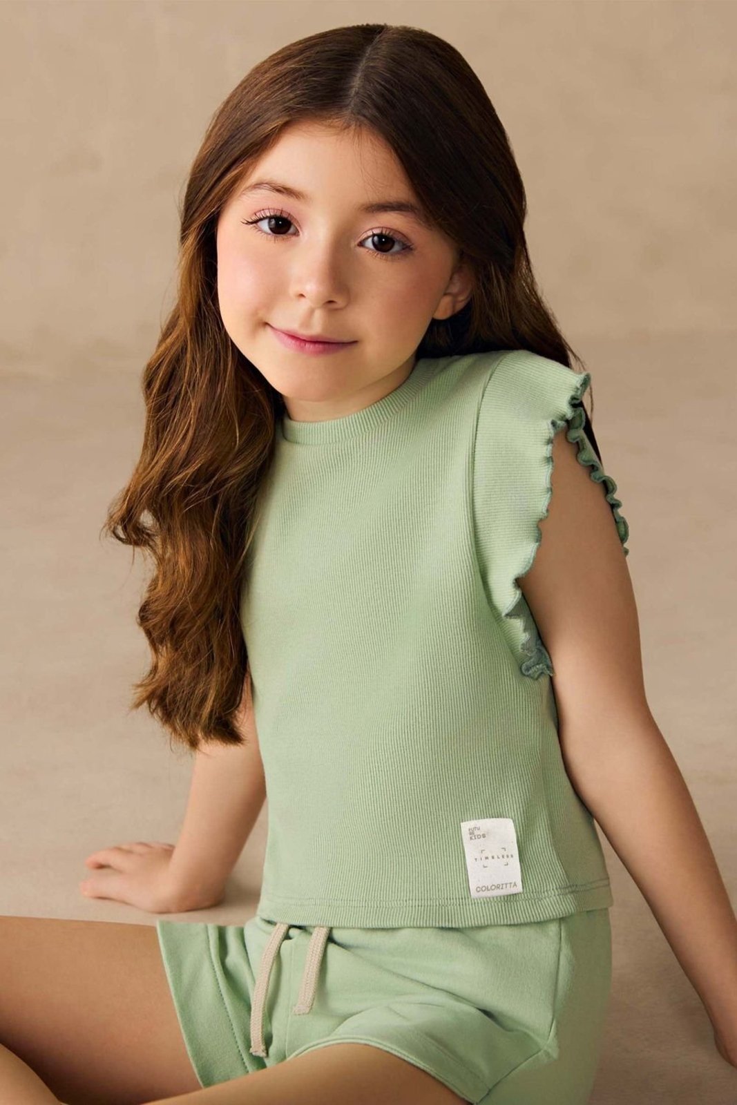 Infantil - Blusa Menina Frufrus Timeless Colorittá Verde