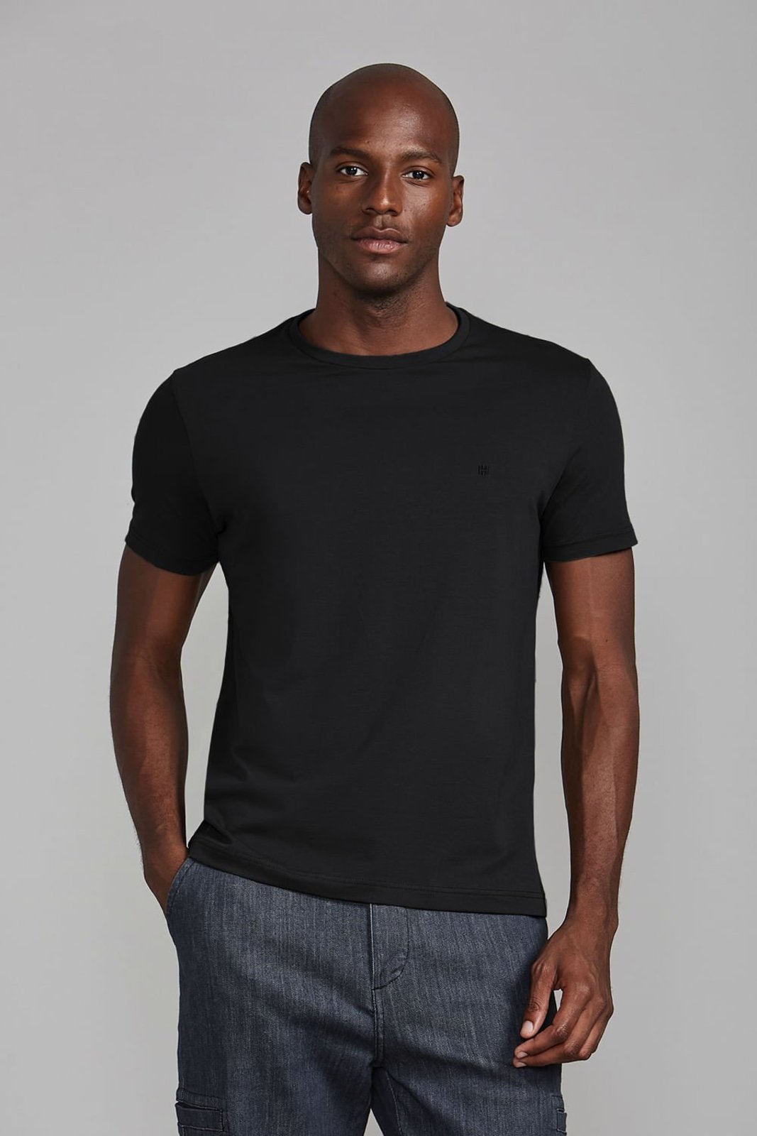 HIGHSTIL Camiseta Slim Fit - Preto