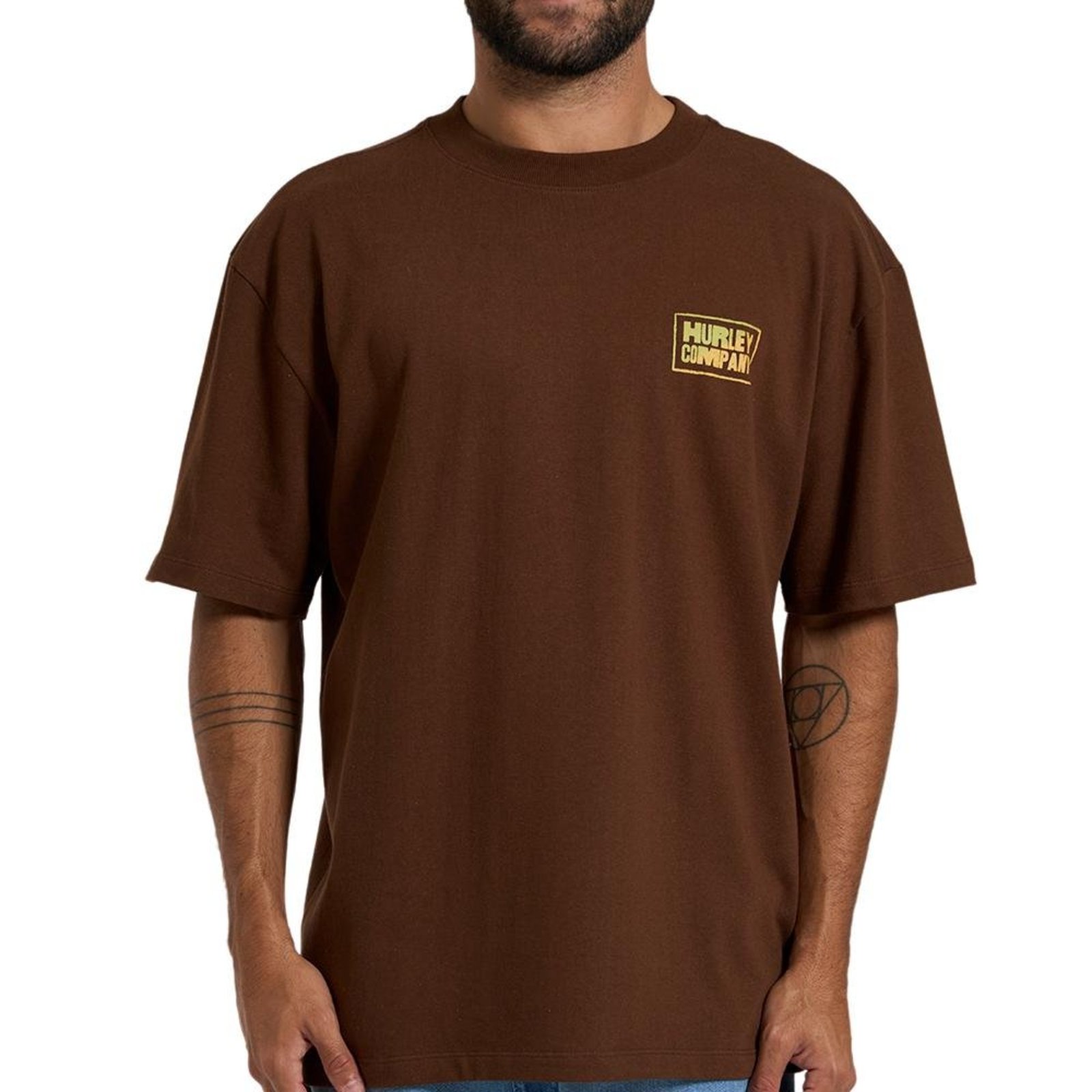 Camiseta Hurley Company Maxfit WT26 Masculina Marrom