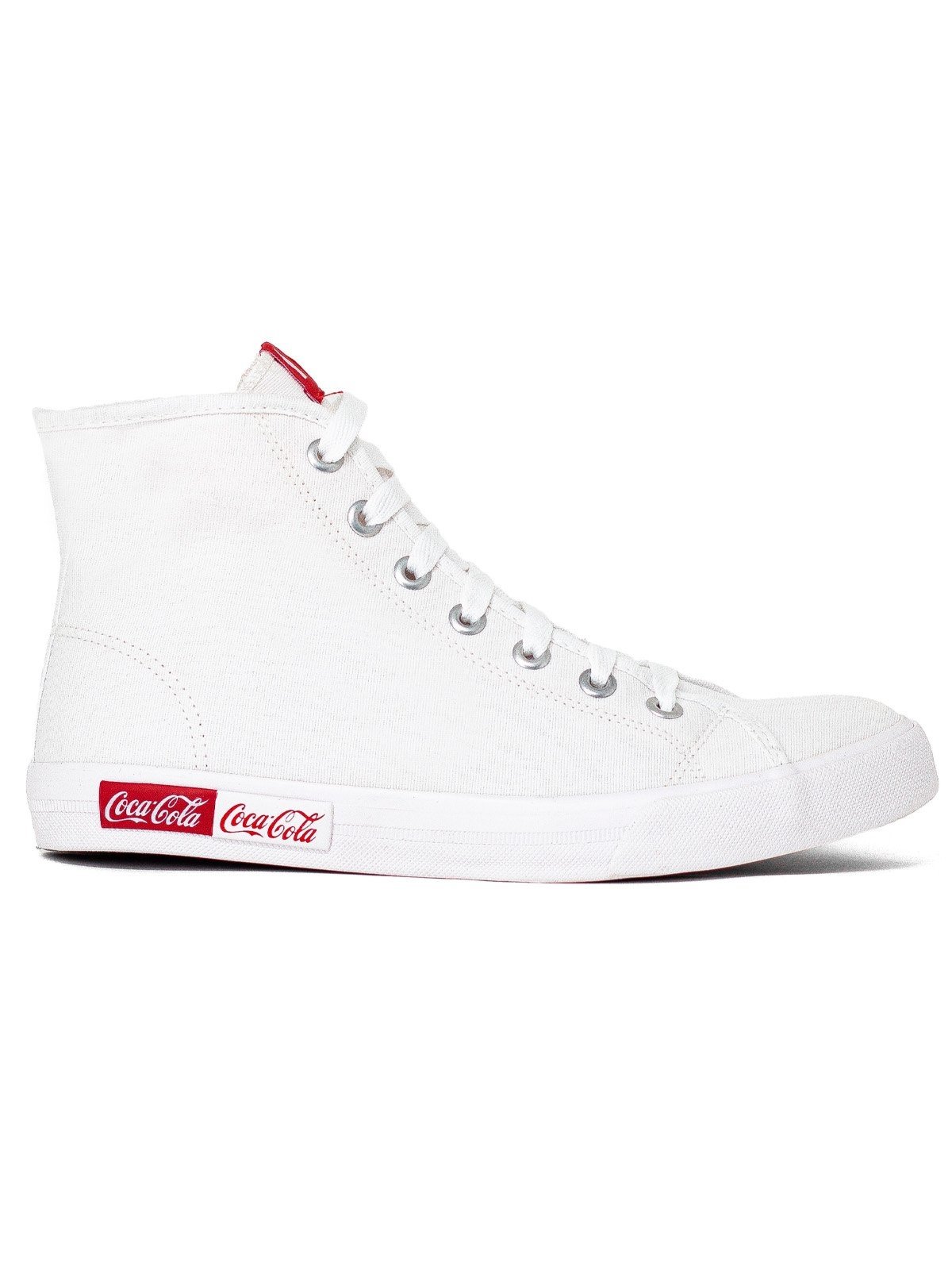 Tênis Masculino Coca Cola Casual Blend Basic Hi Confortável Cano Alto Cadarço Branco