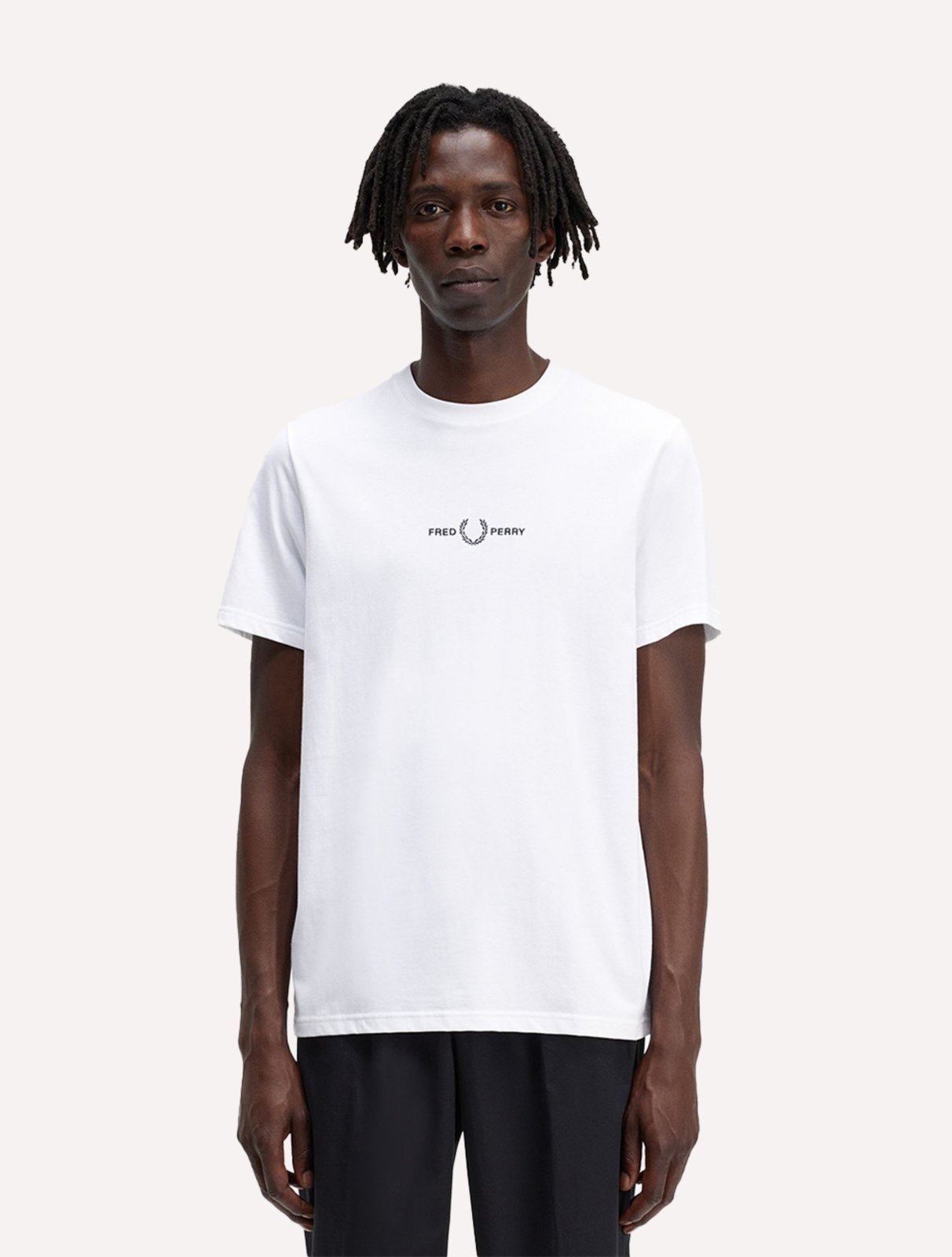 Camiseta Fred Perry Masculina Regular Embroidered Graphic Branca