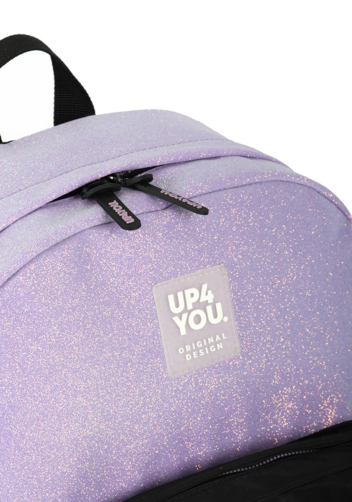 Vista 3 Infantil - Mochila de Costas Média Juvenil Básica Glitter Up4you roxo Up4you roxo