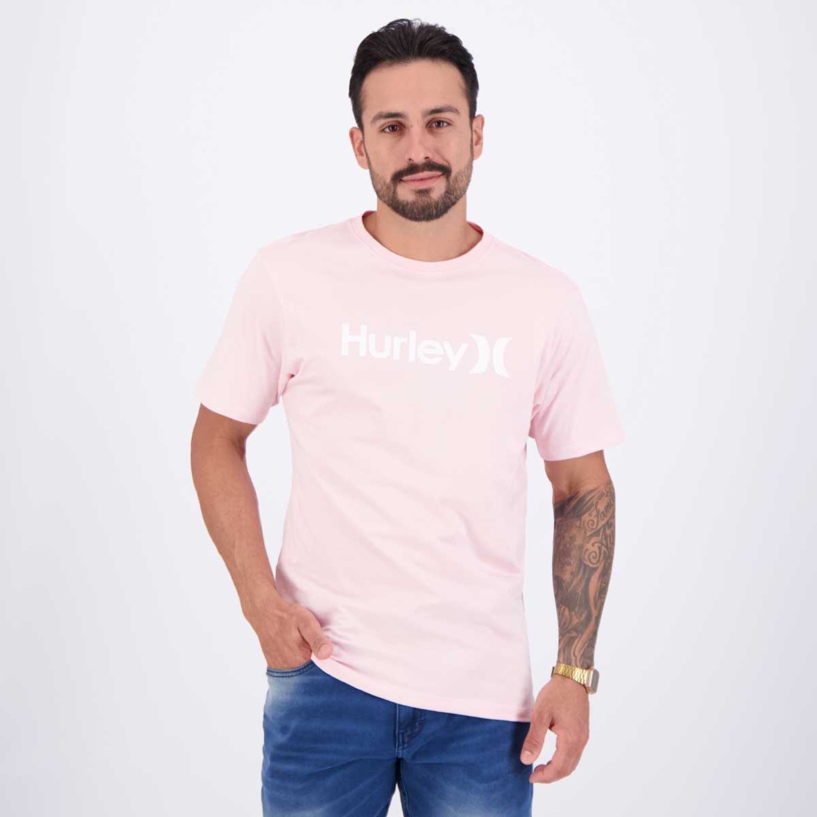 Camiseta Hurley Silk O&O Solid Rosa