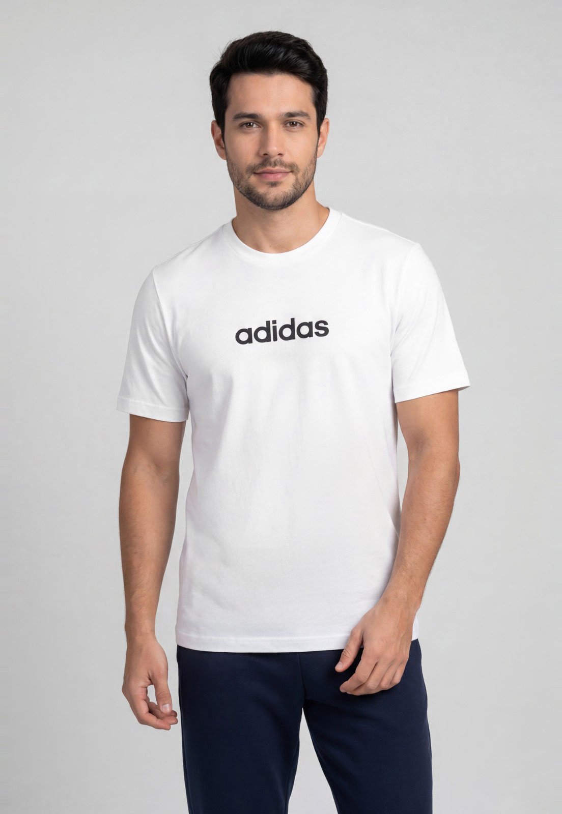Camiseta Masculina adidas Sportswear Gola Redonda Branca