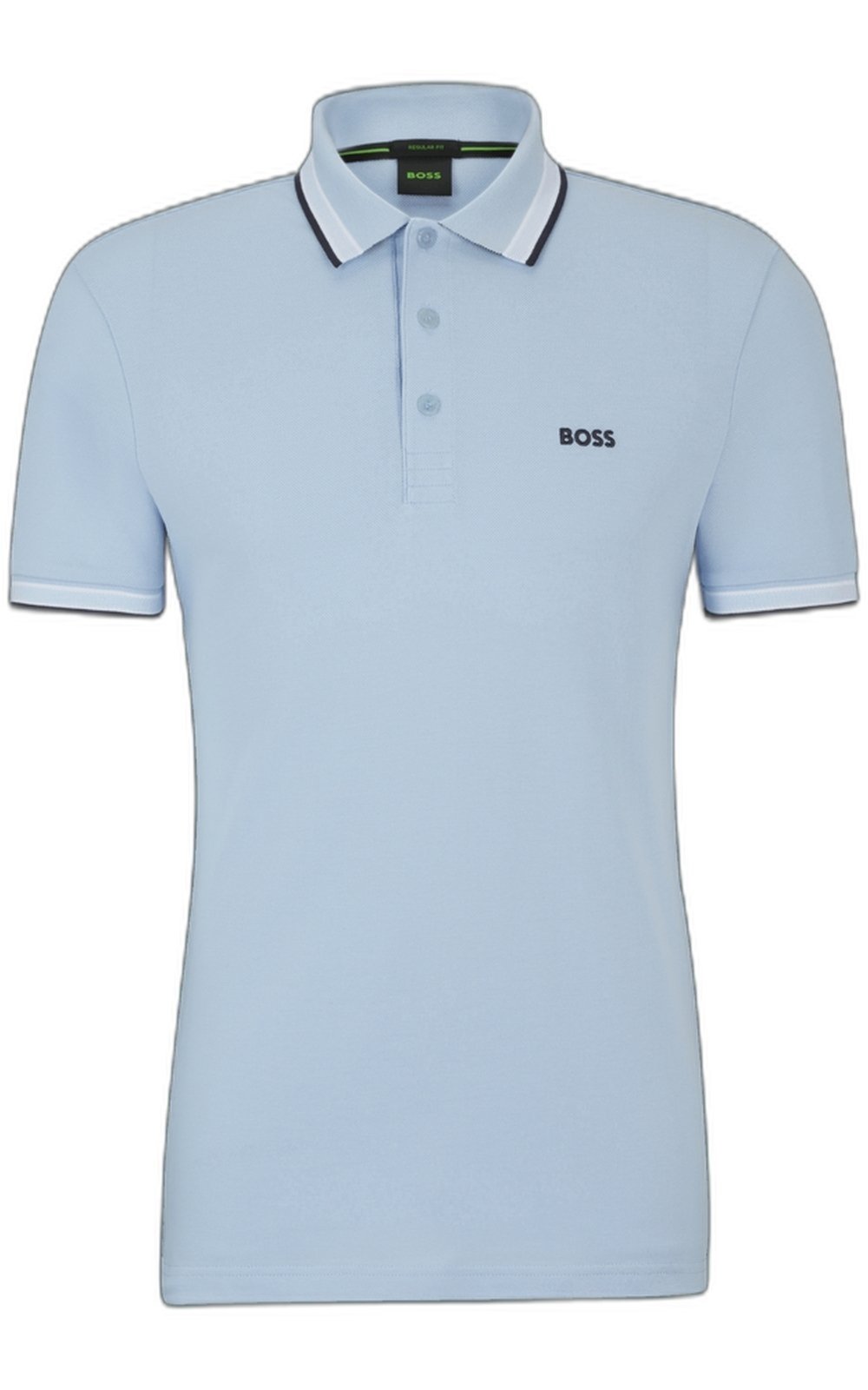 Polo de algodão com detalhes de logo contrastante