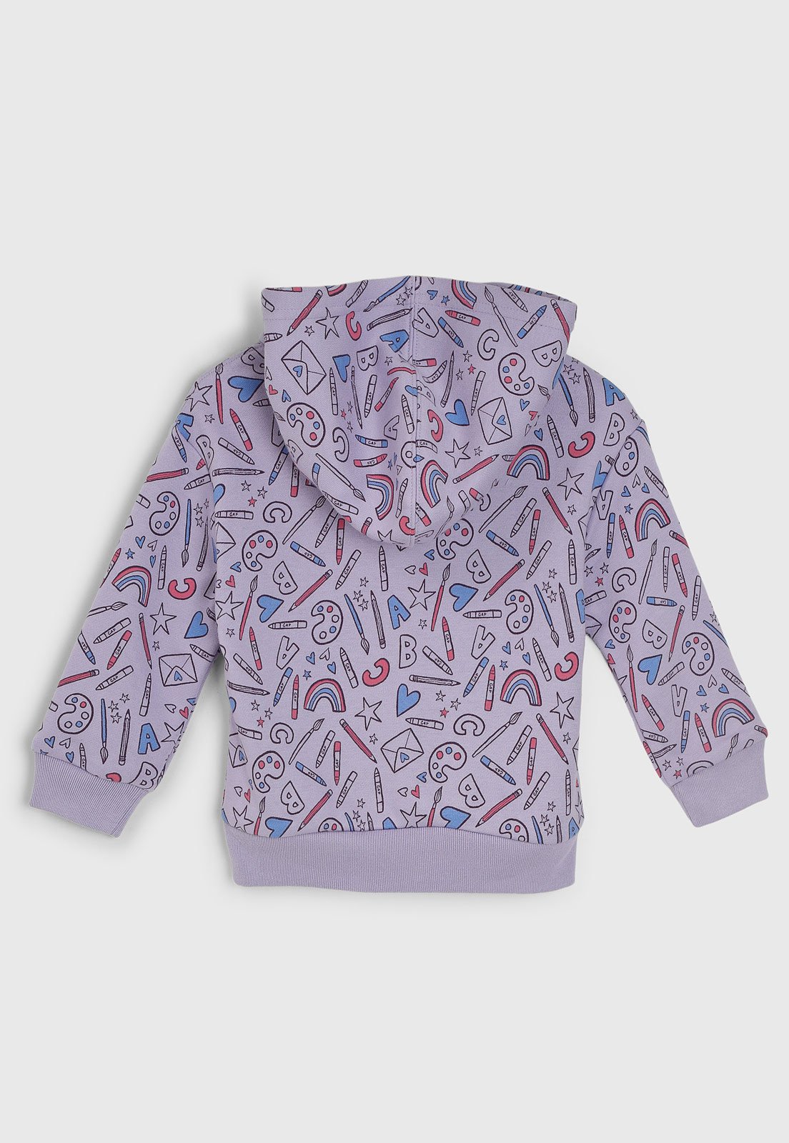 Vista 3 Blusa de Moletom GAP Estampada lilás GAP lilás