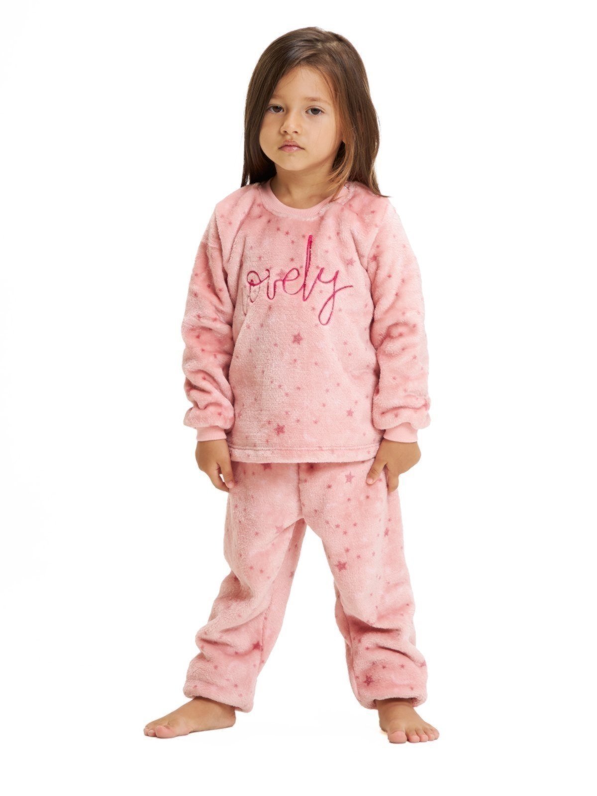 Pijama em Fleece Menina Magicamente Lovely Rosa