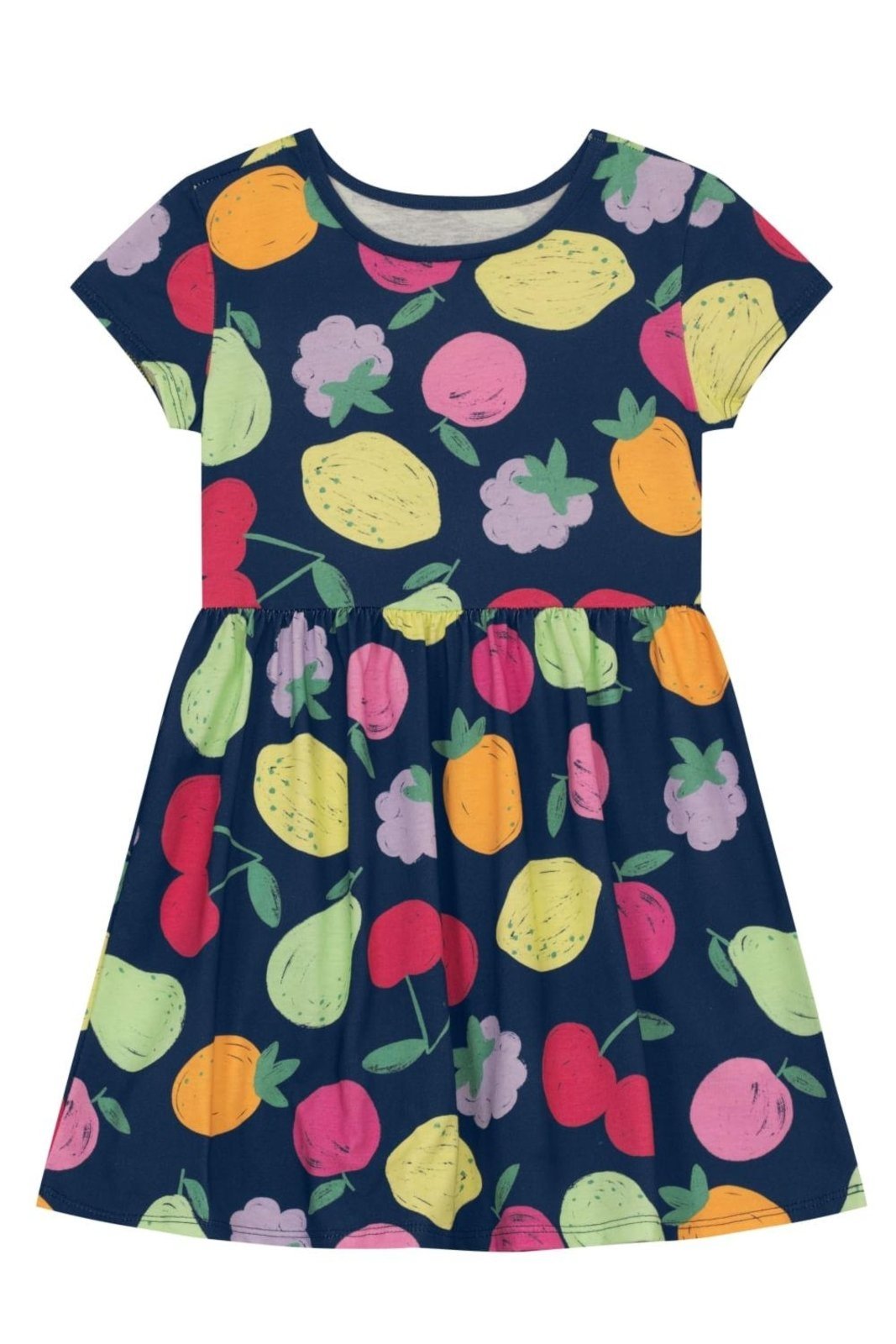 Vista 2 Infantil - Vestido menina frutinhas Brandili azul Brandili azul