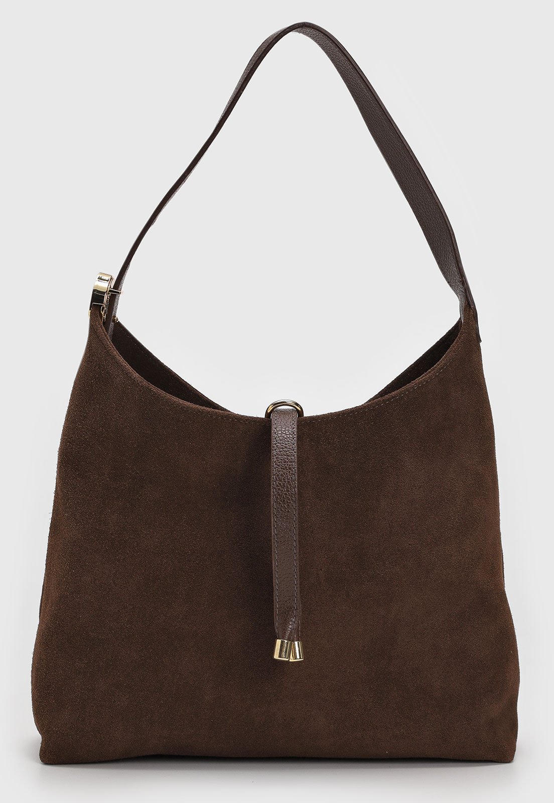 Bolsa Tiracolo Luiza Barcelos Alça Ajustável Marrom