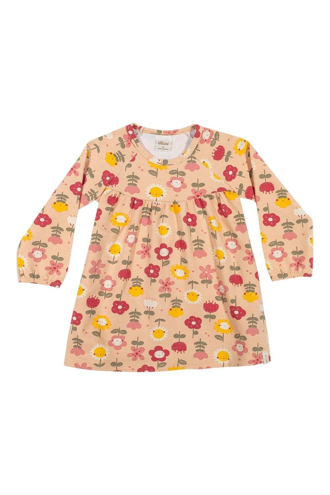 Infantil - Vestido Menina Molecotton Floral Elian Bege