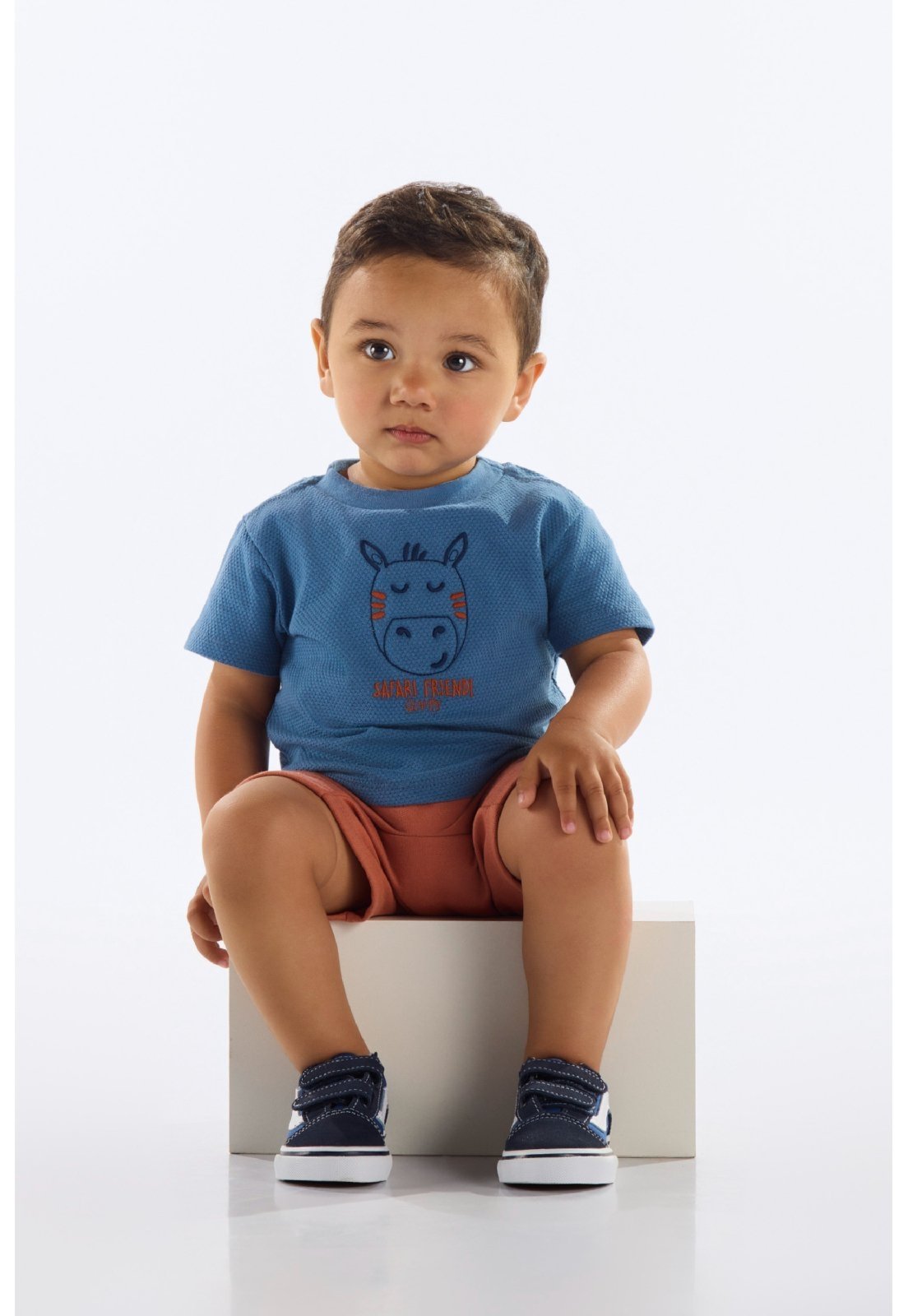 Vista 2 Infantil - Conjunto Camiseta e Bermuda para Quimby cinza Quimby cinza