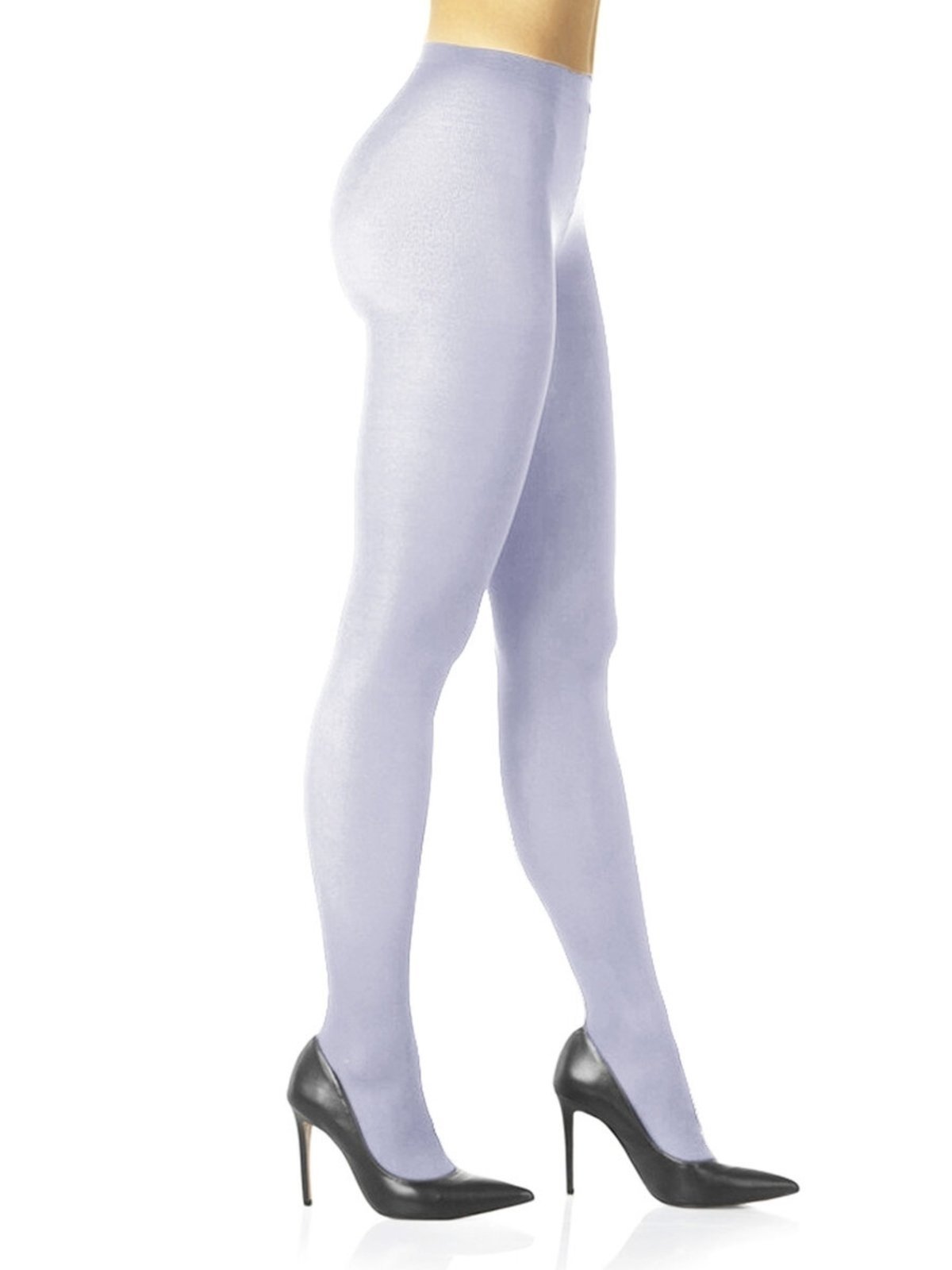 Vista 2 Meia Calça Fio 40 Opaca Loba Lupo branco Lupo branco