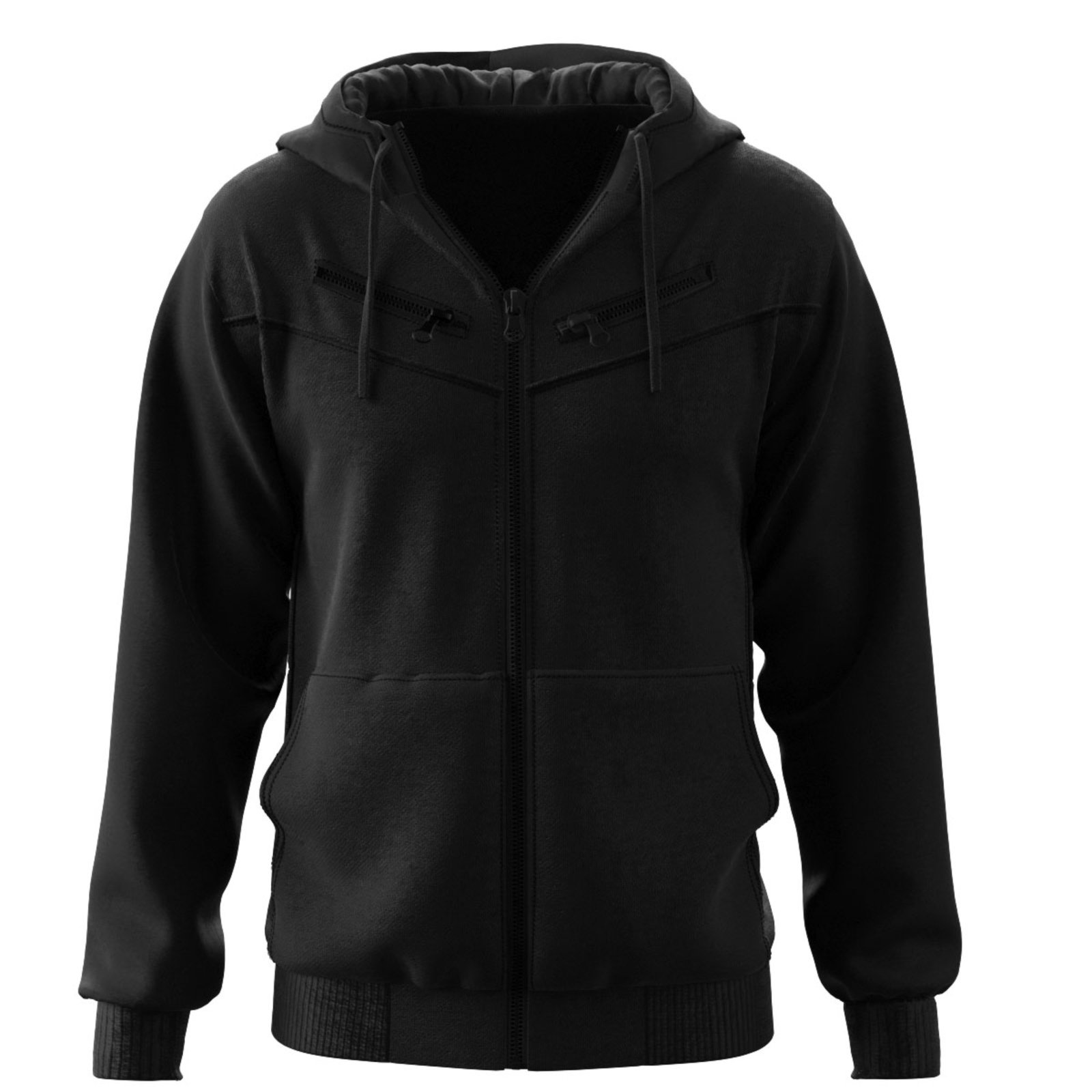Jaqueta de Moletom Relaxado Com Ziper Masculina Camuflada
