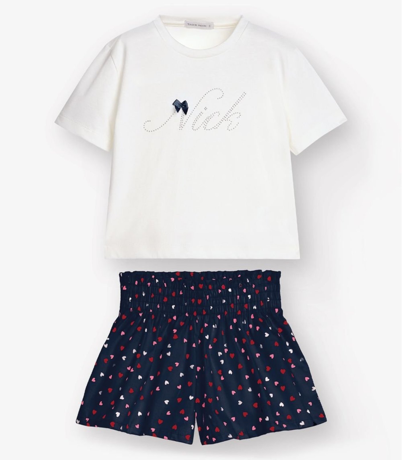 Infantil - Conjunto Blusa com Shorts Menina Trick Nick Azul