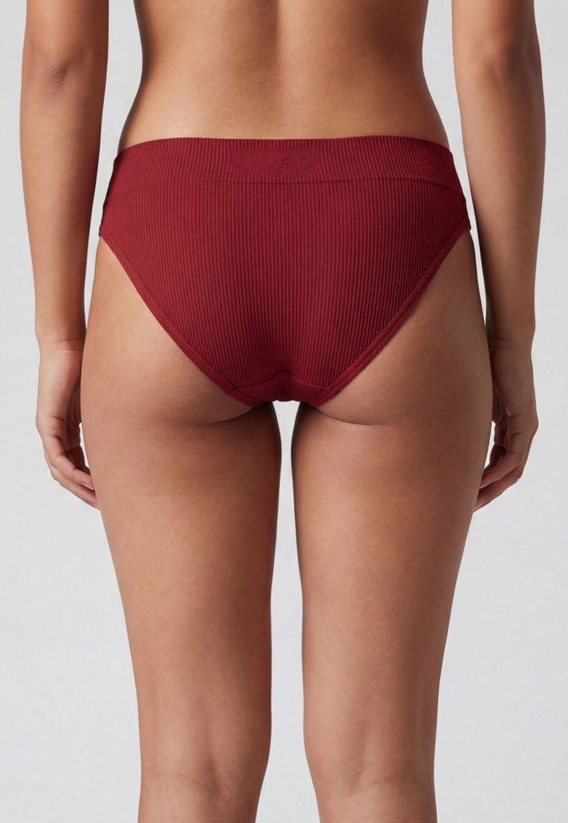 Vista 3 Calcinha Feminina Hope Biquíni Microfibra Canelada Vermelha vermelho Hope vermelho