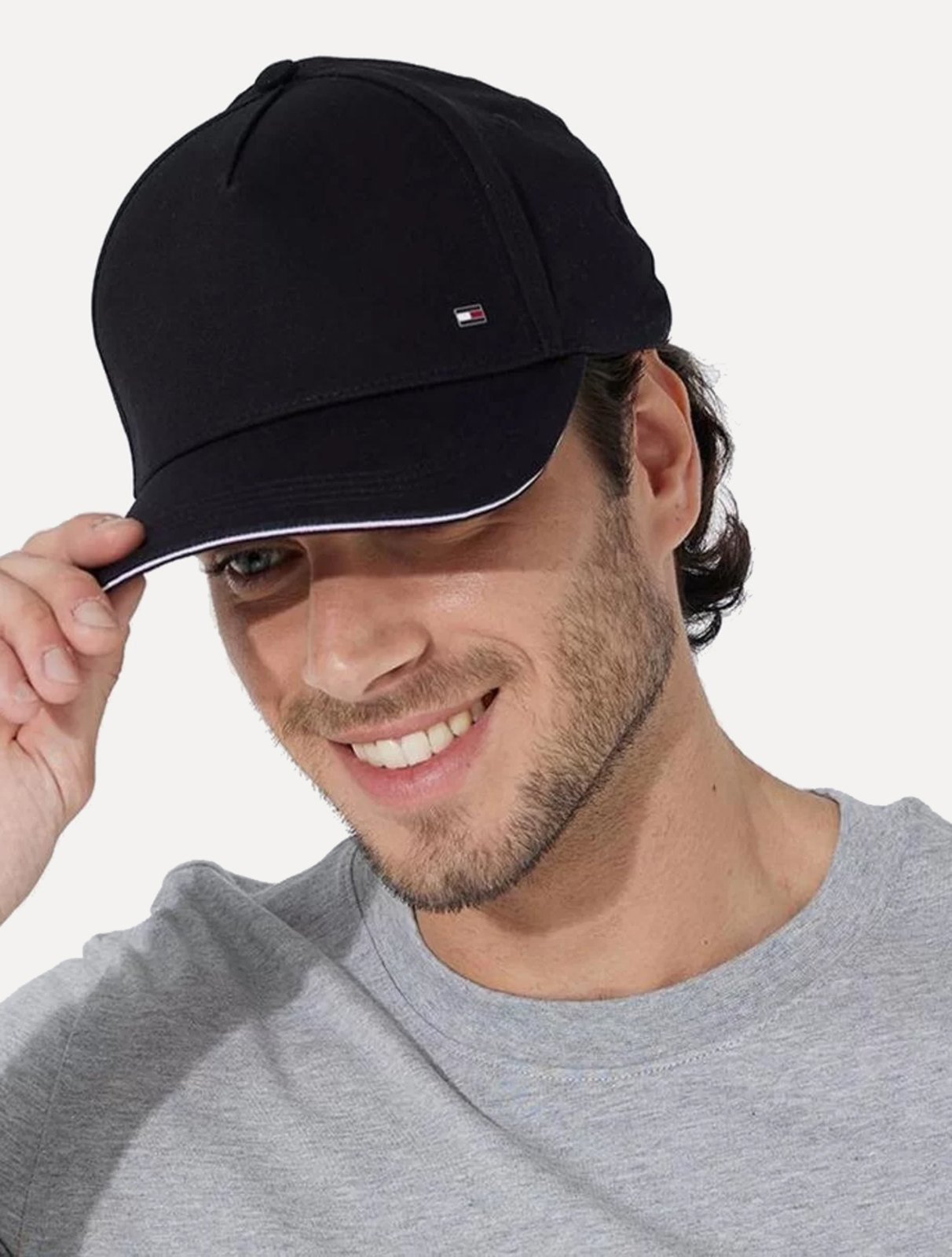 Vista 3 Boné Tommy Hilfiger Corporate Cotton 6 Panel preto Tommy Hilfiger preto