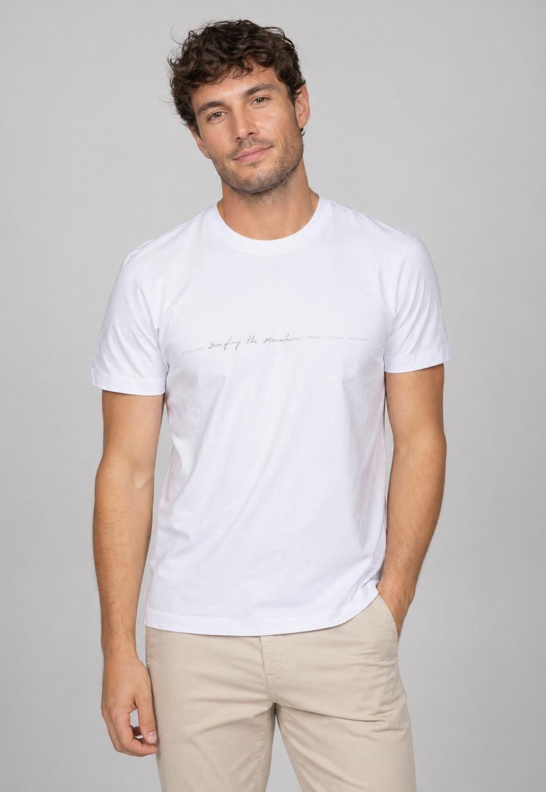 Camiseta Masculina Osklen Básica Gola Redonda Branca