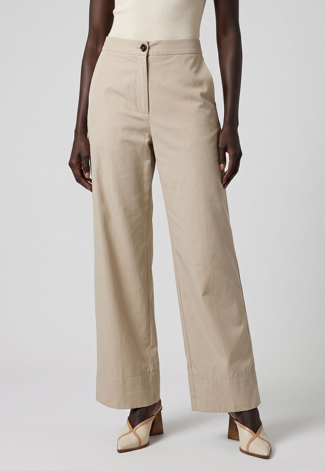 Calça Feminina Lez a Lez Orpheu Wide Leg Bege