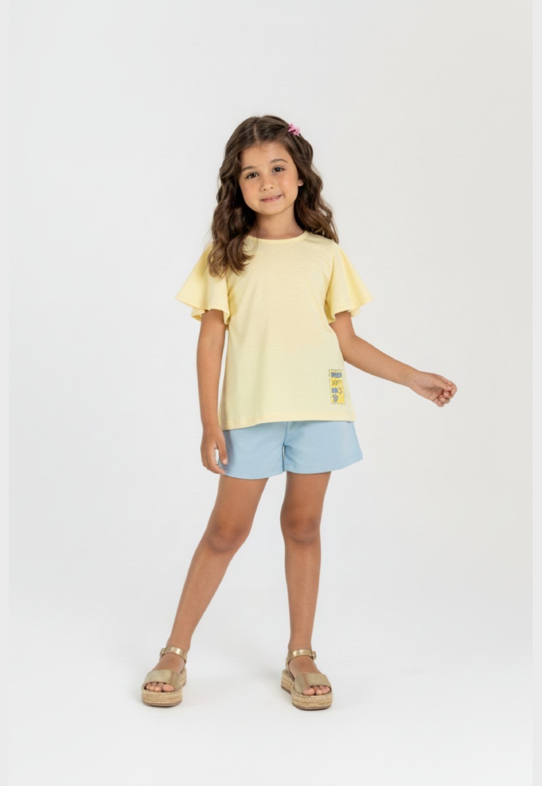 Vista 2 Infantil - Conjunto Blusa e Short Guloseima rosa GULOSEIMA rosa