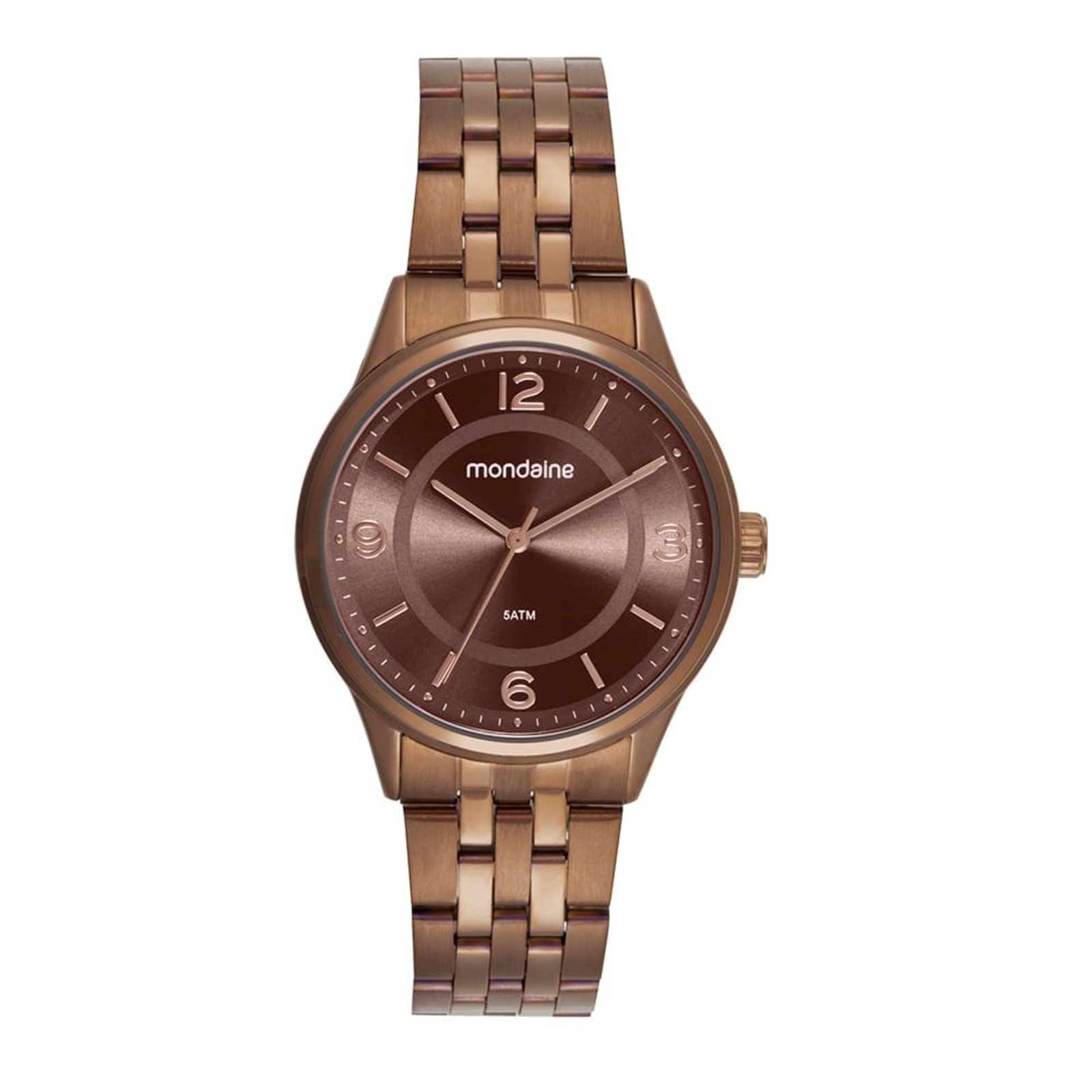 Relógio Feminino Mondaine Aço Marrom Mondaine