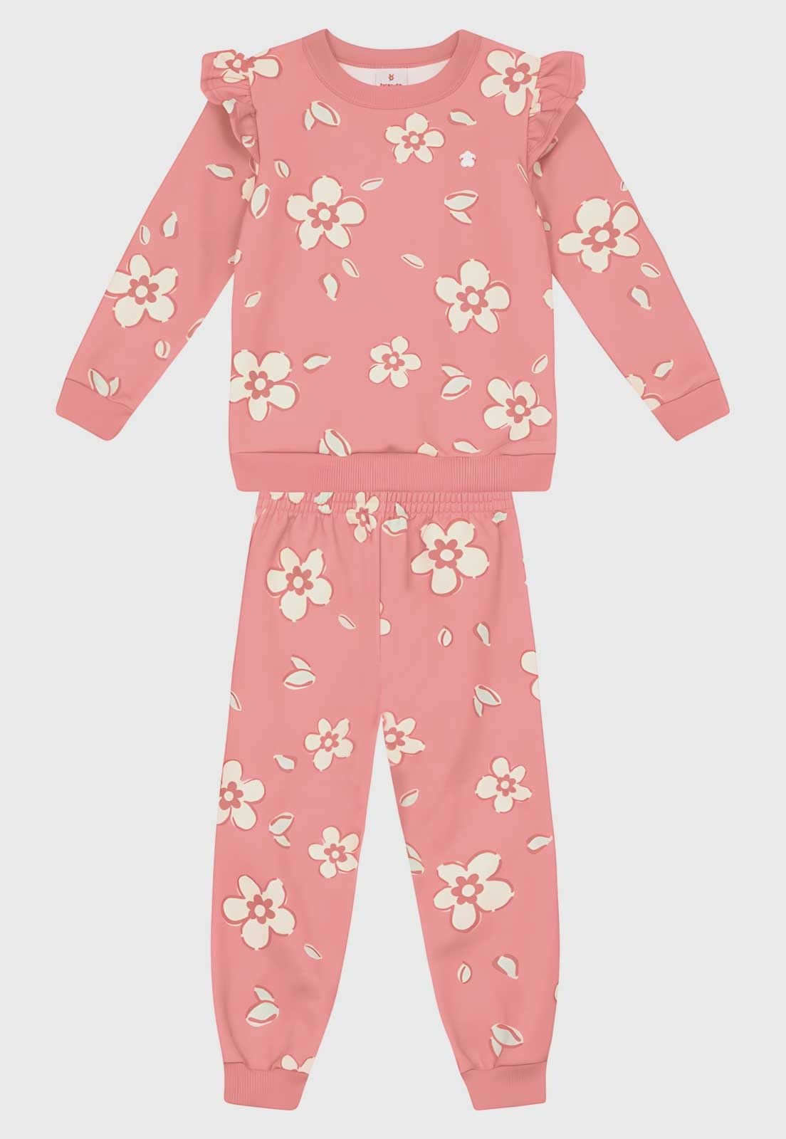 Conjunto Brandili Estampa Floral Rosa