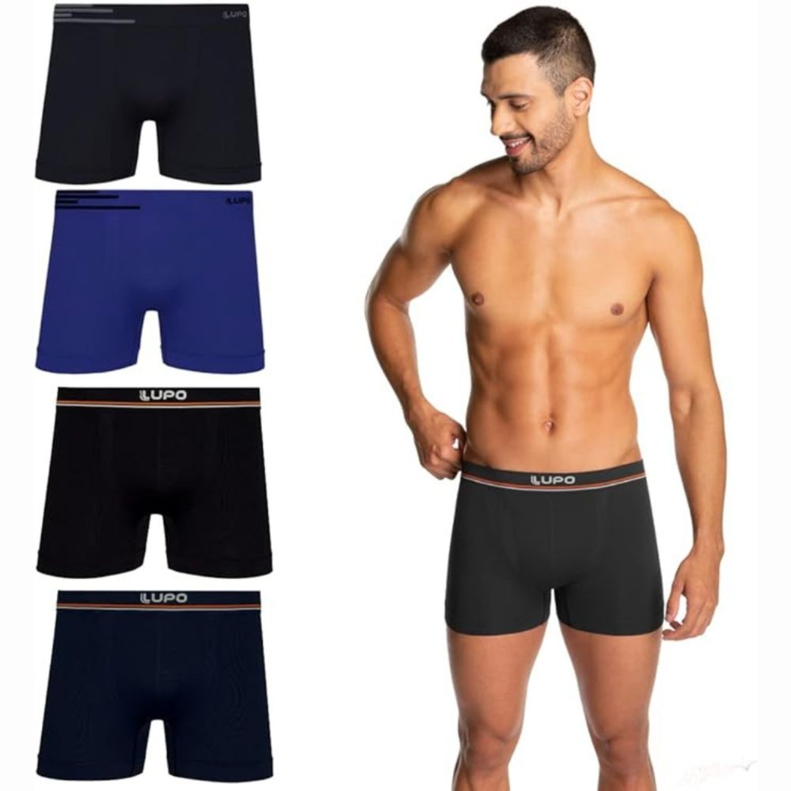 Cueca Lupo Boxer Microfibra Sem Costura 436 C/4