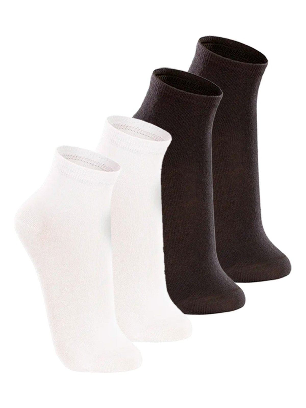 Vista 2 Kit com 4 Pares de Meias Cano Médio Lupo cinza Lupo cinza