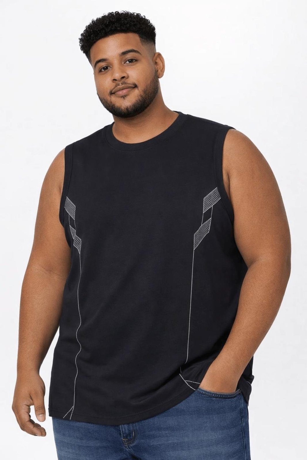 Camiseta Regata Plus Size Masculina MARINHO